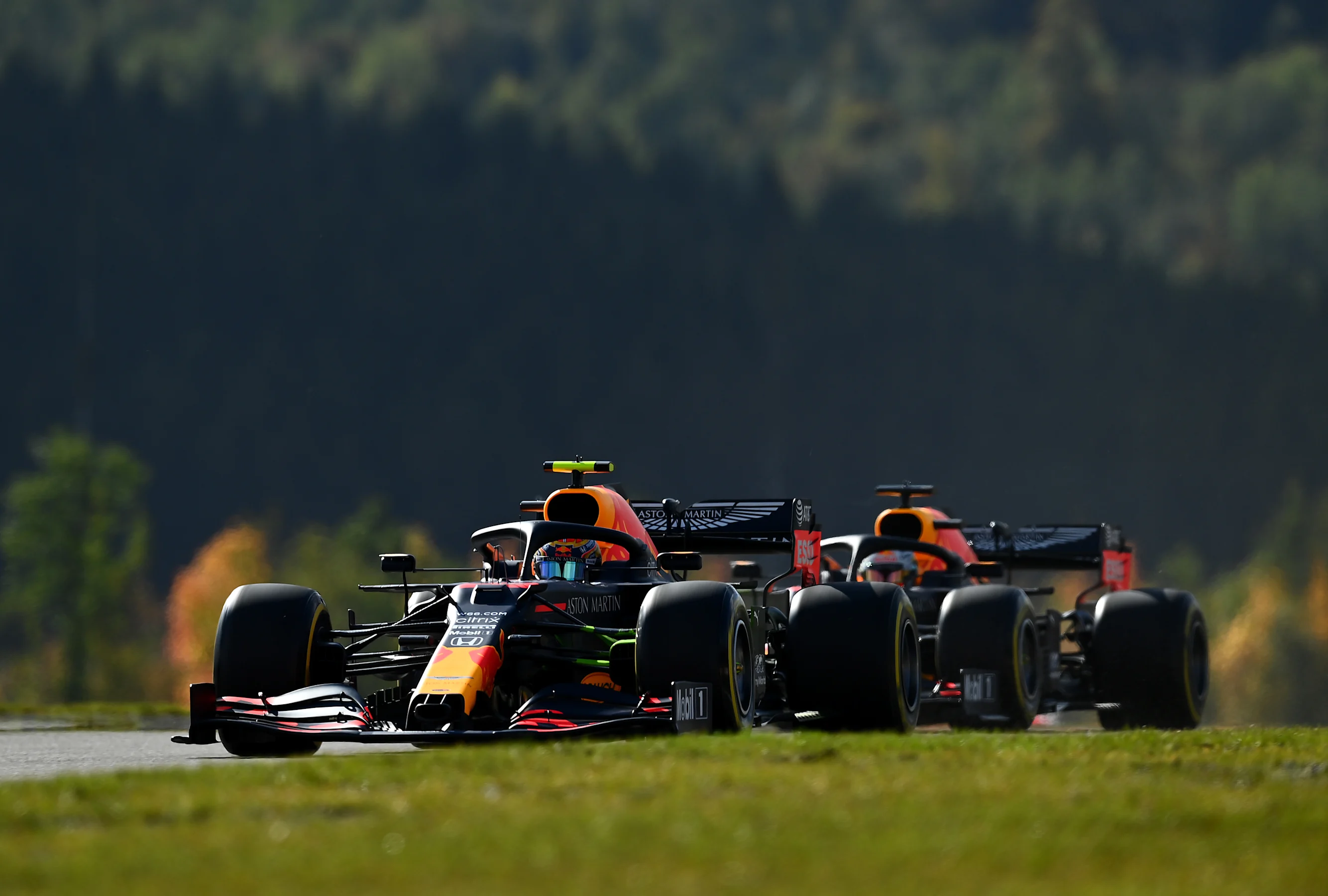 NUERBURG, GERMANY - OCTOBER 10: Alexander Albon of Thailand driving the (23) Aston Martin Red Bull