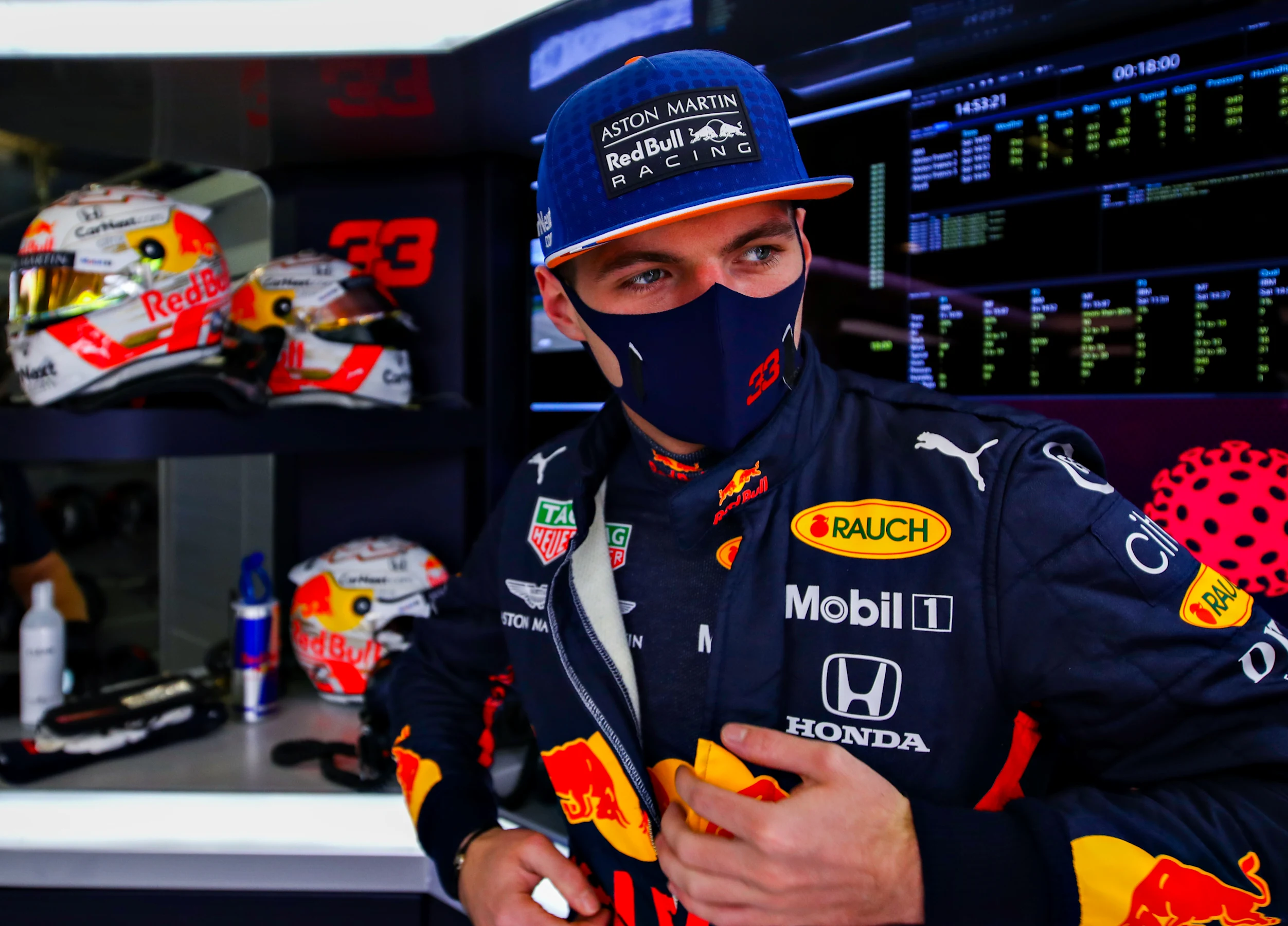 NUERBURG, GERMANY - OCTOBER 10: Max Verstappen of Netherlands and Red Bull Racing prepares to drive
