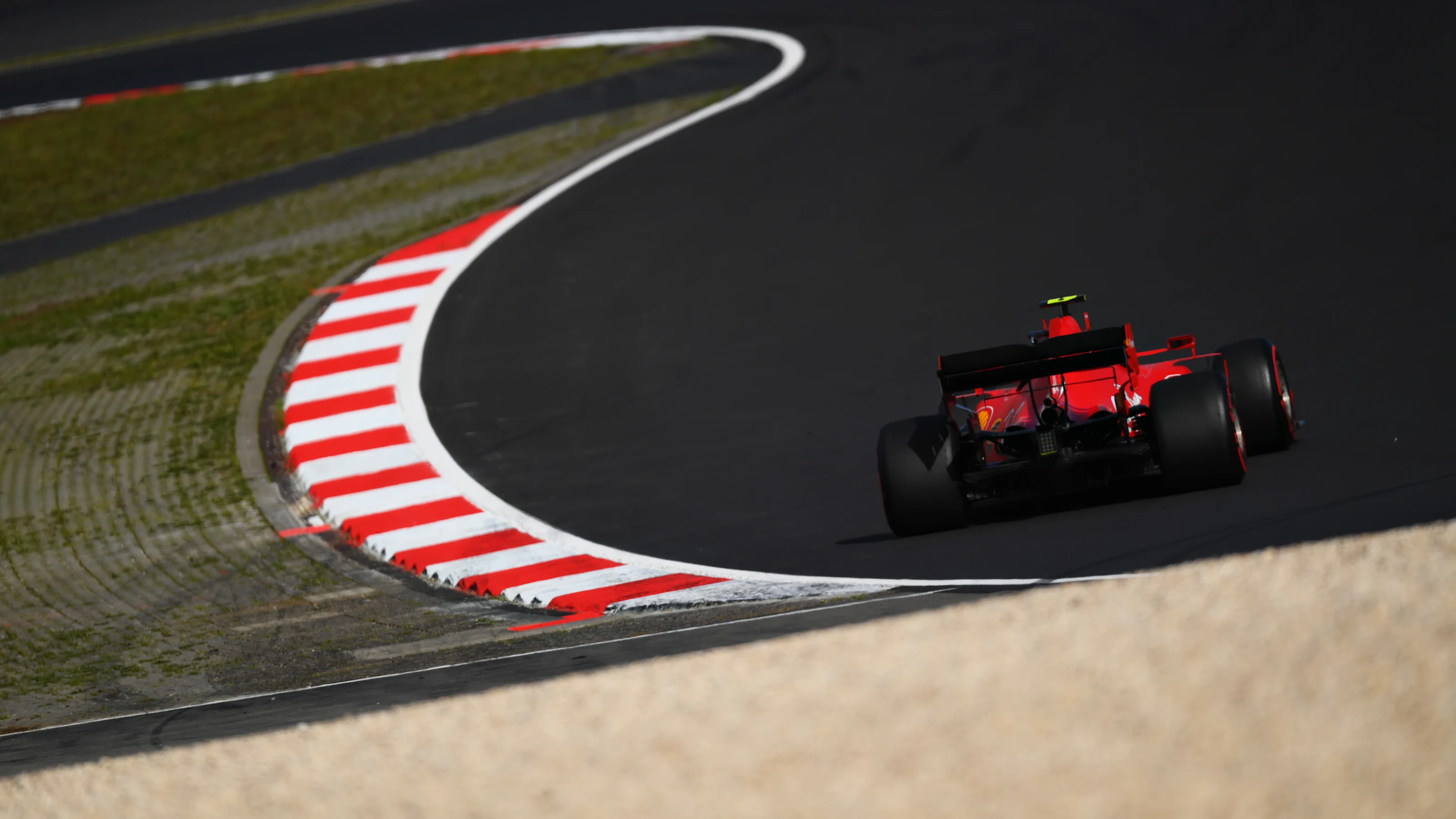 NUERBURG, GERMANY - OCTOBER 11: Charles Leclerc of Monaco driving the (16) Scuderia Ferrari SF1000