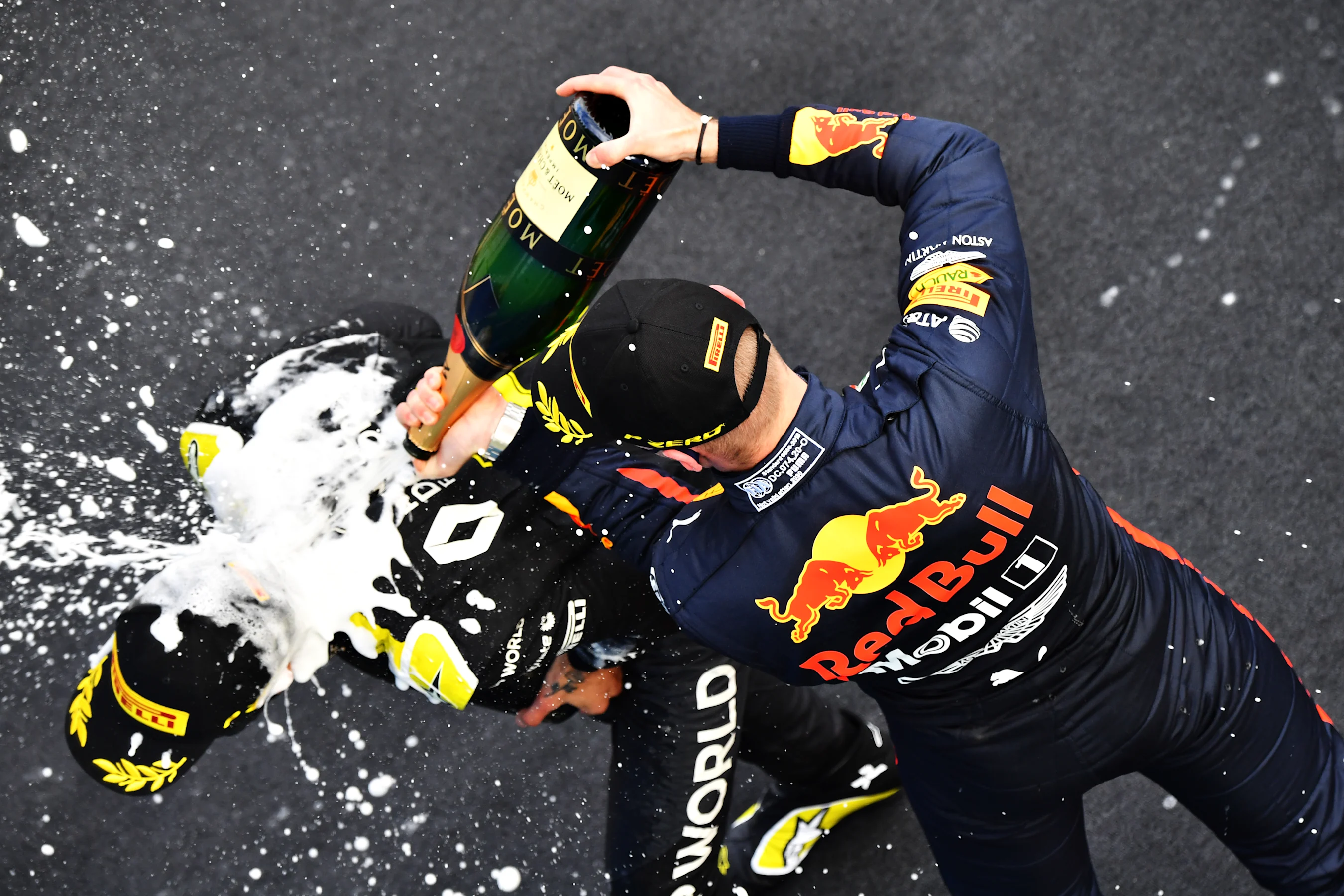 NUERBURG, GERMANY - OCTOBER 11: Race winner Lewis Hamilton of Great Britain and Mercedes GP and