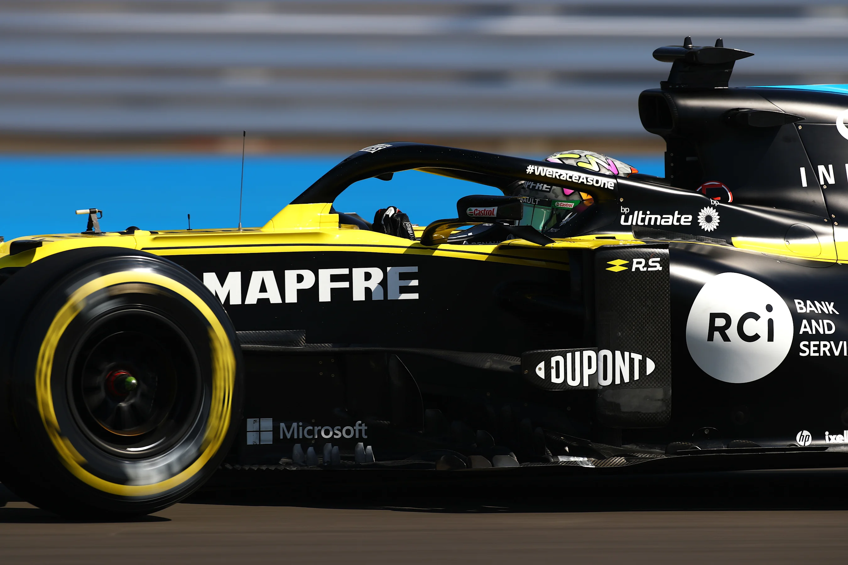 NORTHAMPTON, ENGLAND - JULY 31: Daniel Ricciardo of Australia driving the (3) Renault Sport Formula