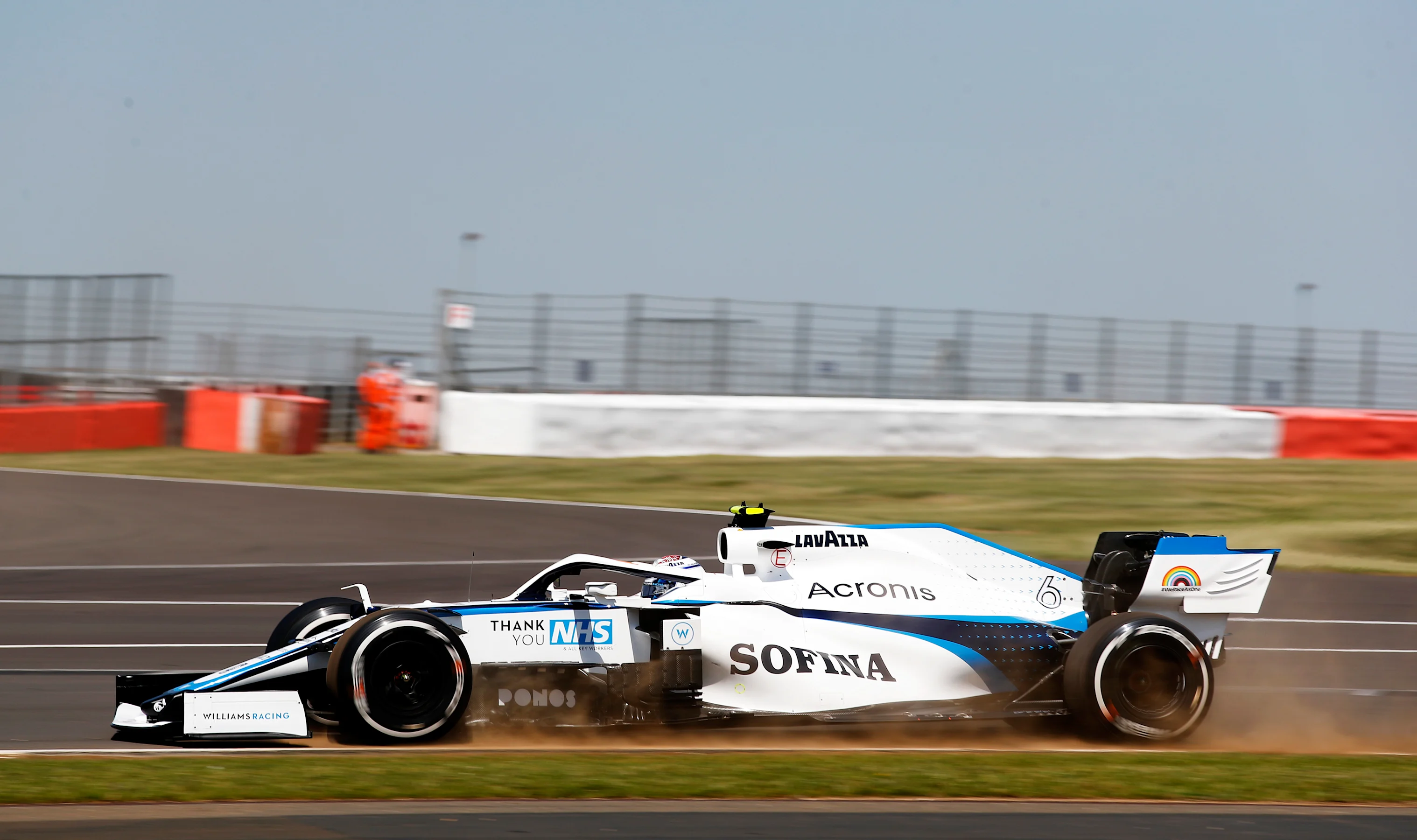 NORTHAMPTON, ENGLAND - JULY 31: Nicholas Latifi of Canada driving the (6) Williams Racing FW43