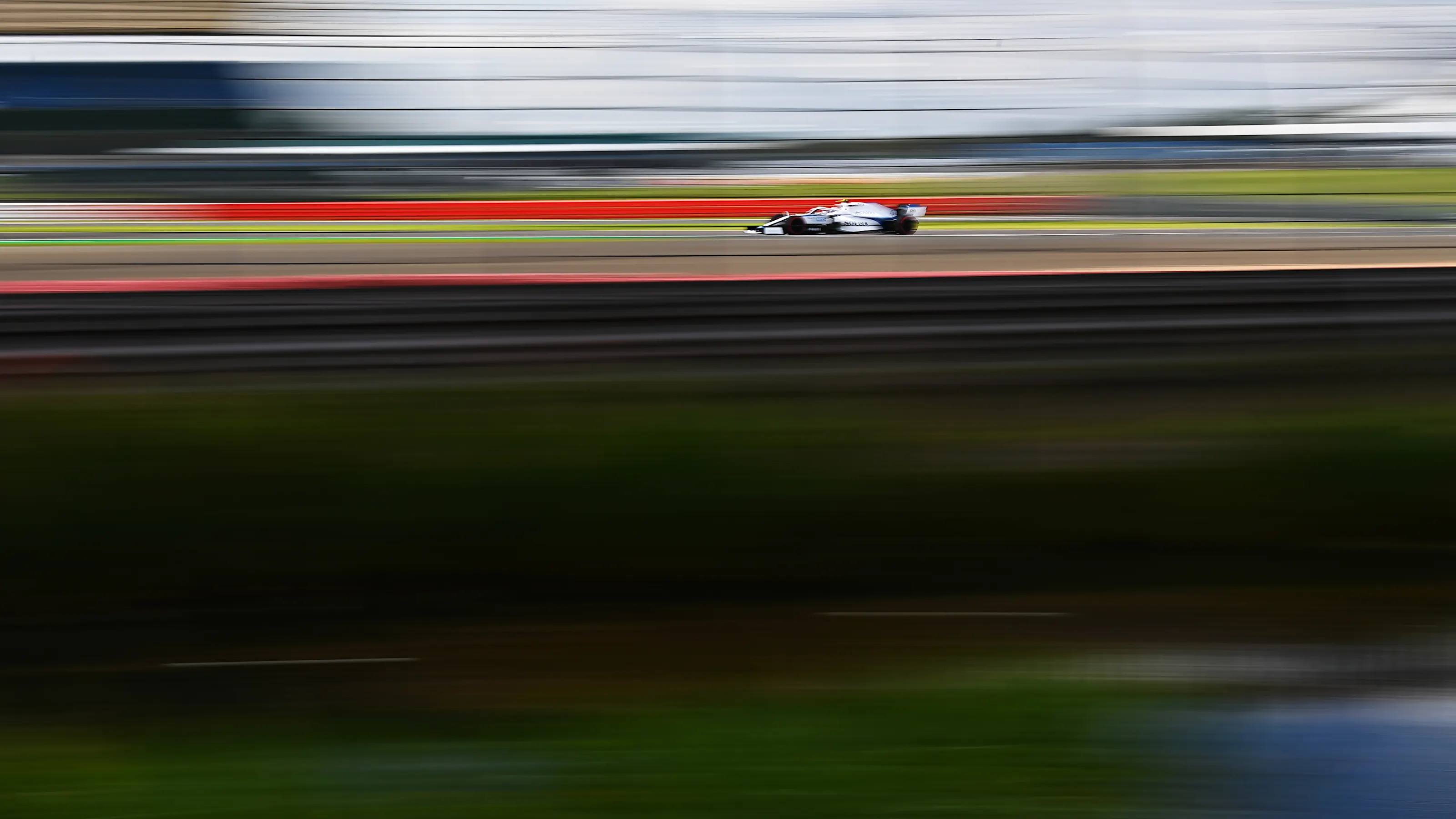 NORTHAMPTON, ENGLAND - AUGUST 01: Nicholas Latifi of Canada driving the (6) Williams Racing FW43