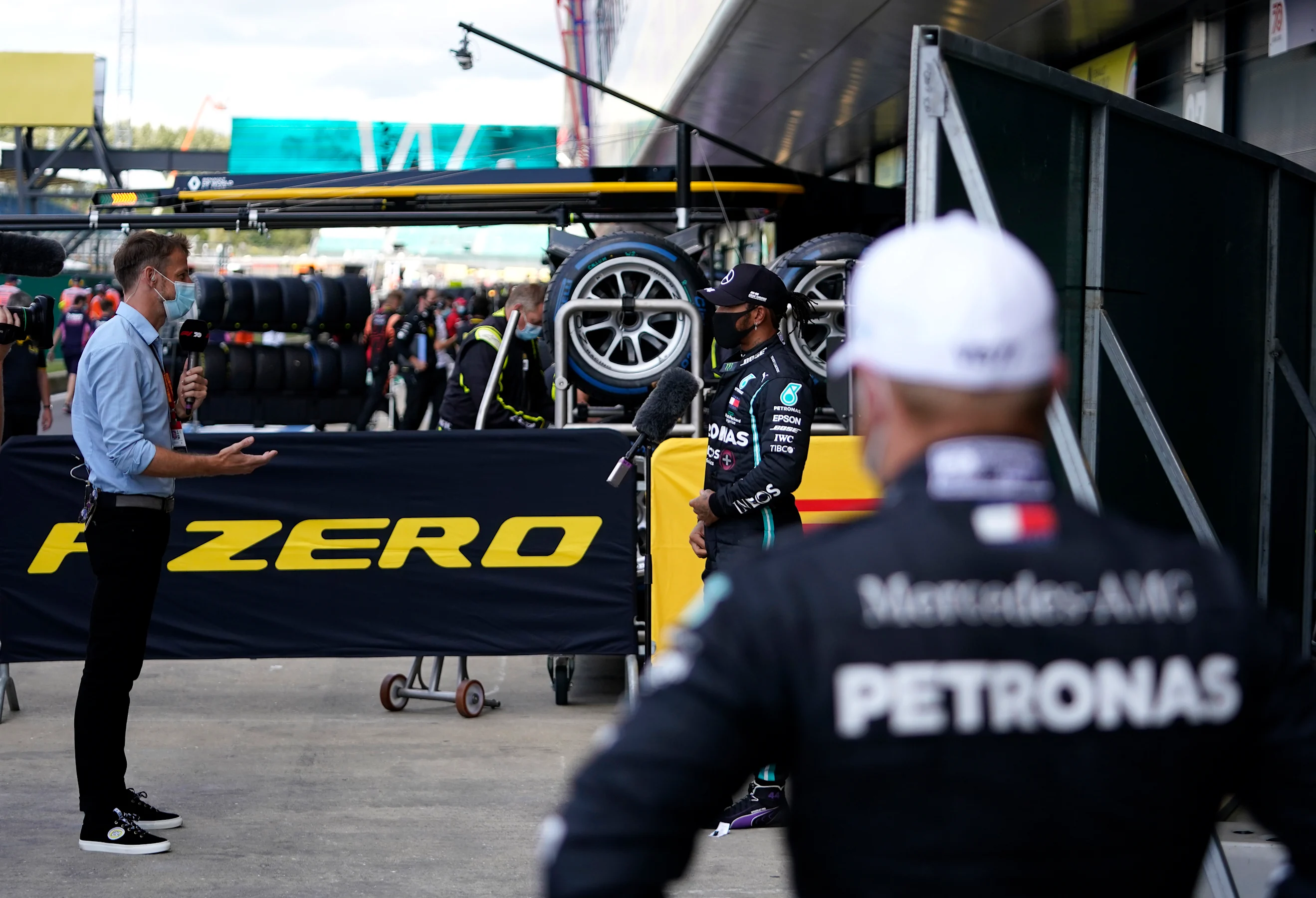 NORTHAMPTON, ENGLAND - AUGUST 01: Pole position qualifier Lewis Hamilton of Great Britain and