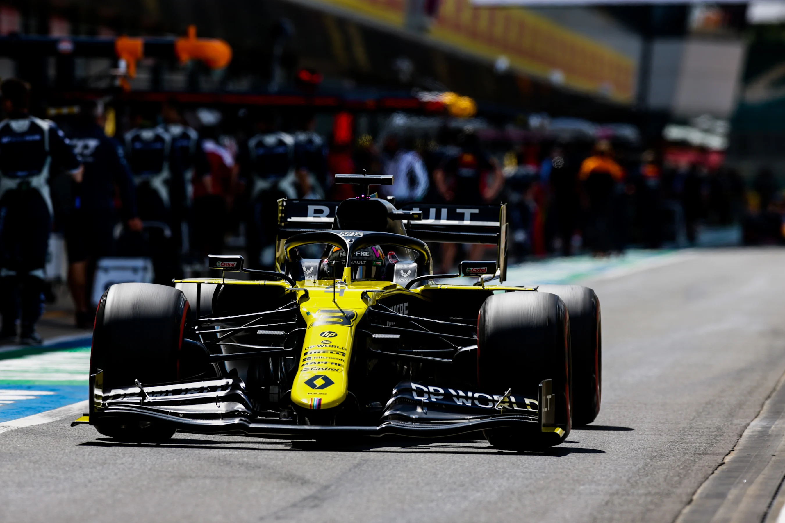 NORTHAMPTON, ENGLAND - AUGUST 02:  Daniel Ricciardo of Australia and Renault during the F1 Grand