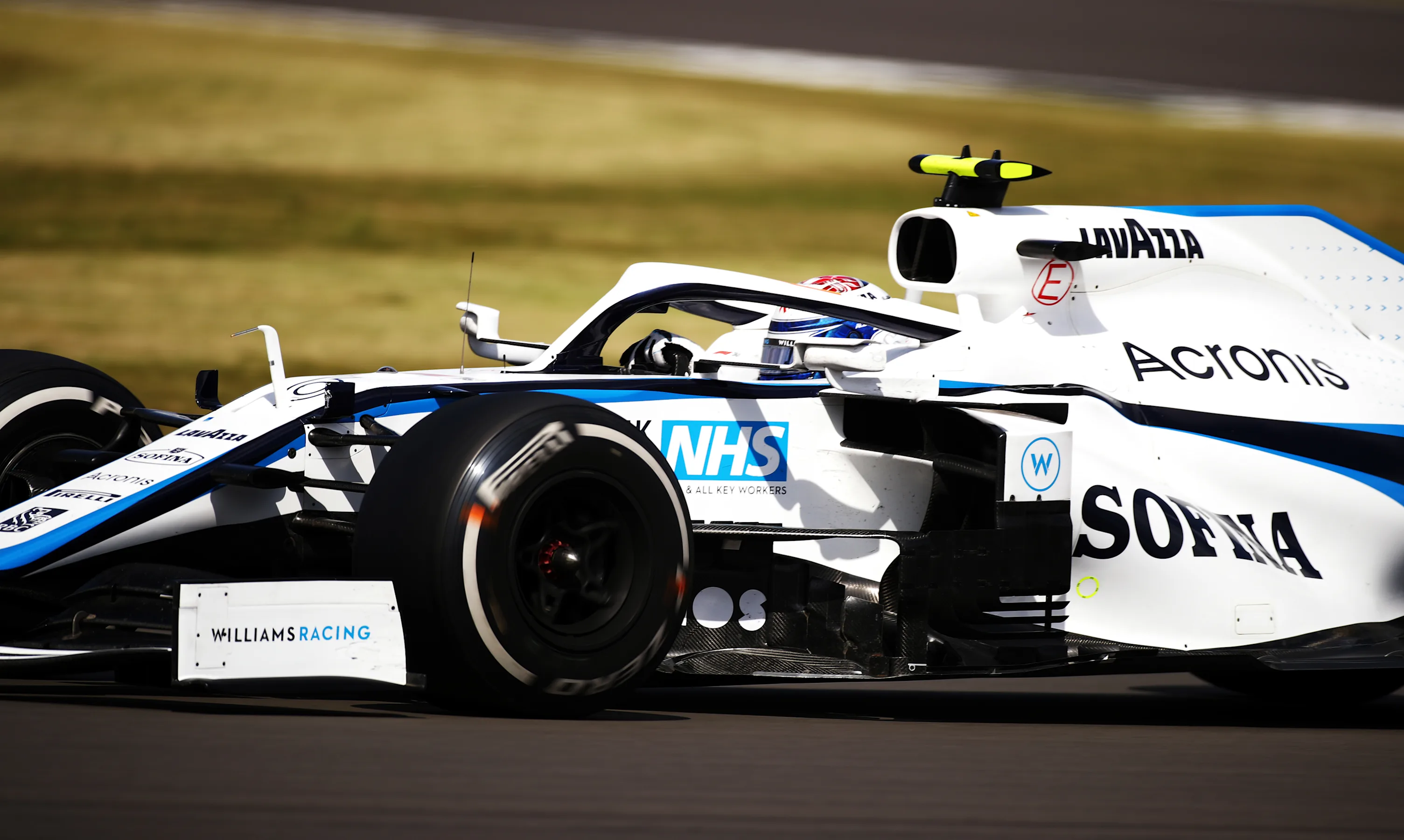 NORTHAMPTON, ENGLAND - AUGUST 02: Nicholas Latifi of Canada driving the (6) Williams Racing FW43