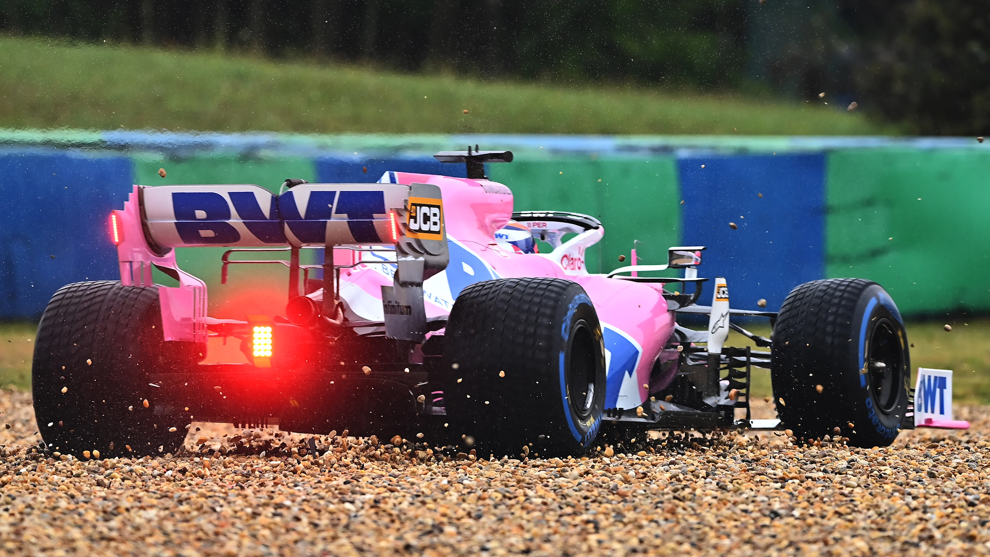 BUDAPEST, HUNGARY - JULY 17: Sergio Perez of Mexico driving the (11) Racing Point RP20 Mercedes