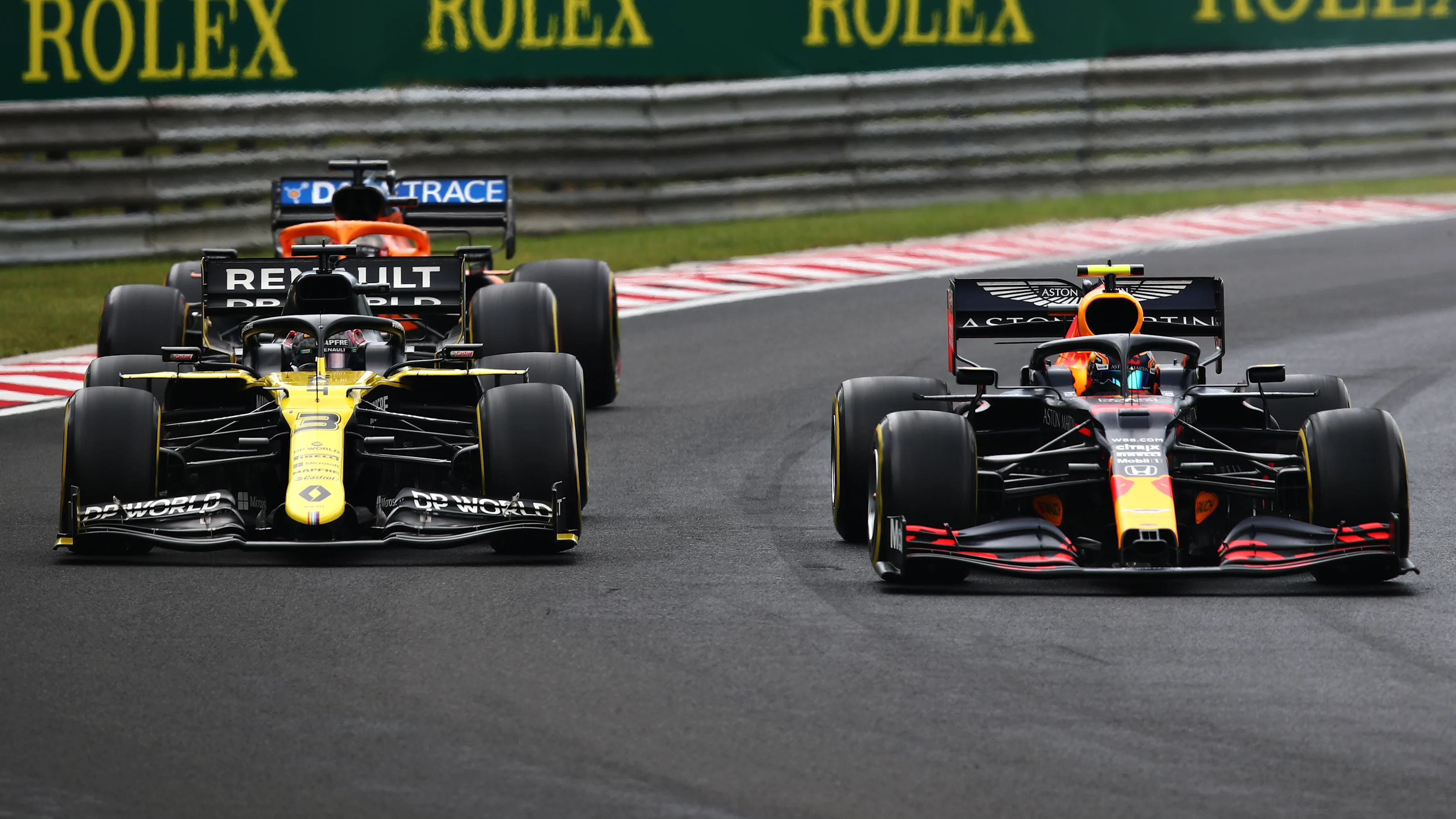 BUDAPEST, HUNGARY - JULY 19: Alexander Albon of Thailand driving the (23) Aston Martin Red Bull