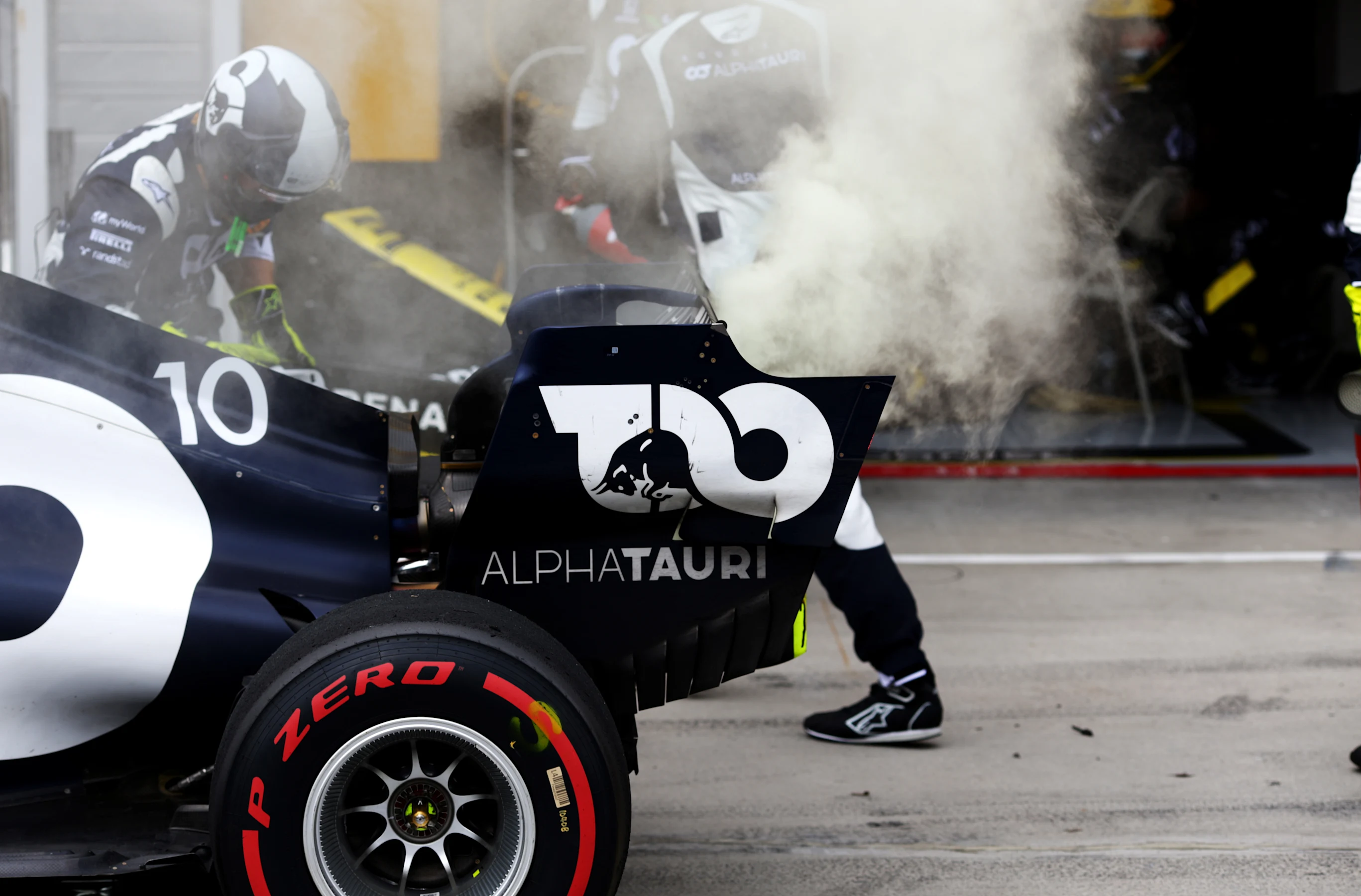 BUDAPEST, HUNGARY - JULY 19: Pierre Gasly of France driving the (10) Scuderia AlphaTauri AT01 Honda