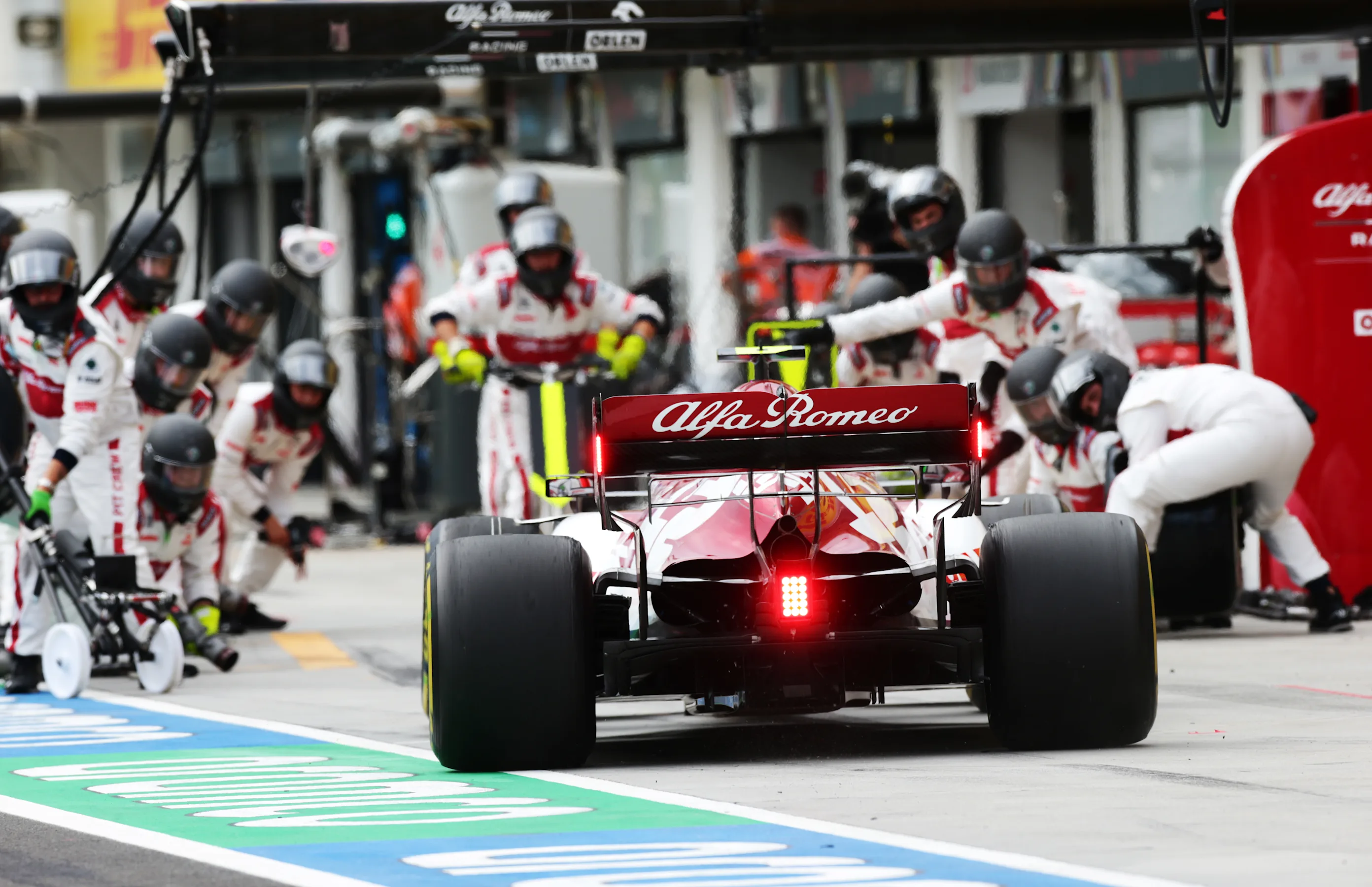 BUDAPEST, HUNGARY - JULY 19: Antonio Giovinazzi of Italy driving the (99) Alfa Romeo Racing C39
