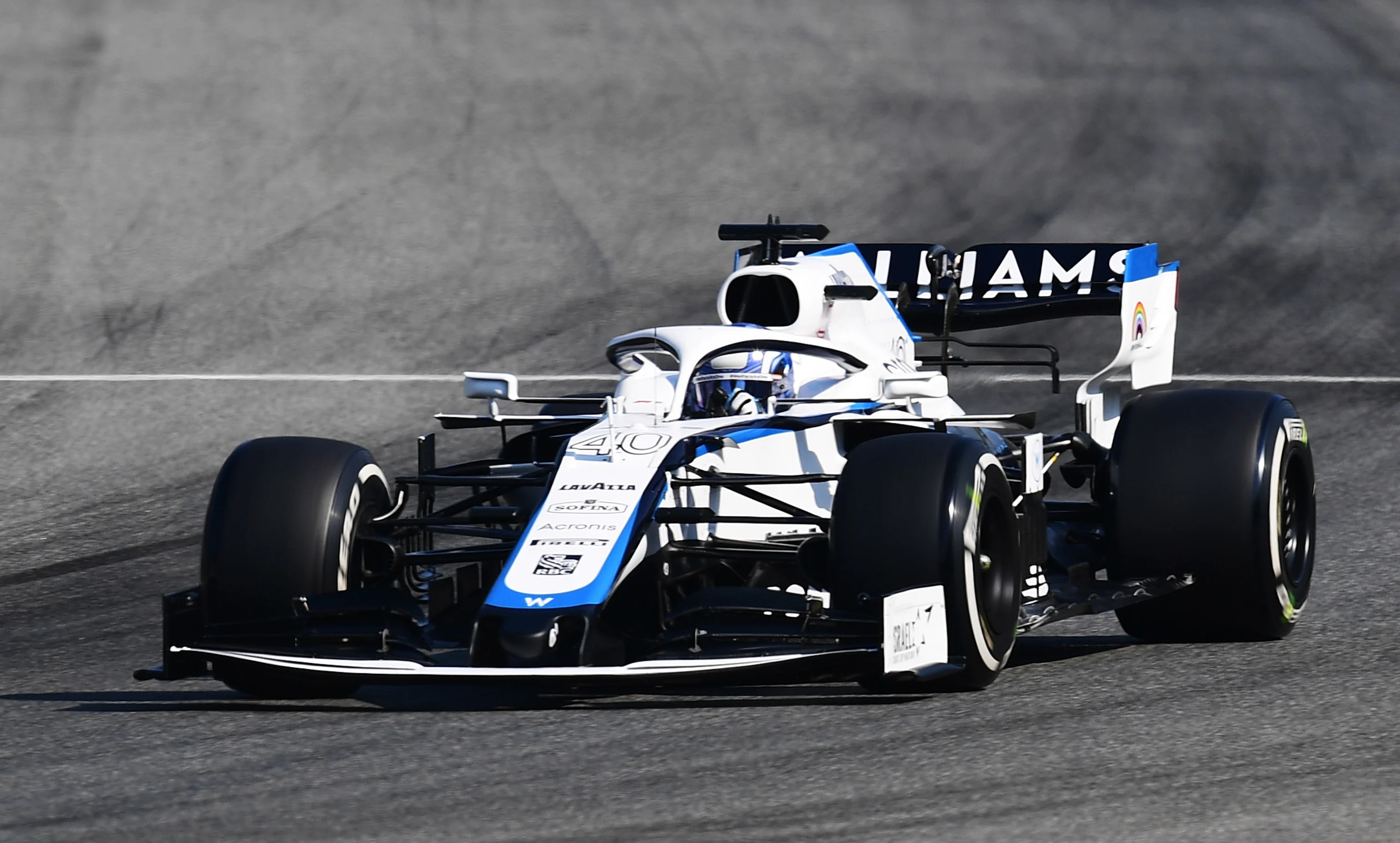 MONZA, ITALY - SEPTEMBER 04: George Russell of Great Britain driving the (63) Williams Racing FW43