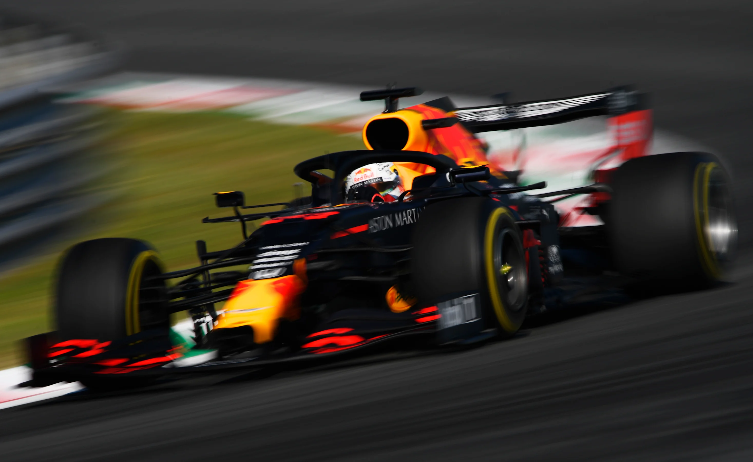 MONZA, ITALY - SEPTEMBER 04: Max Verstappen of the Netherlands driving the (33) Aston Martin Red