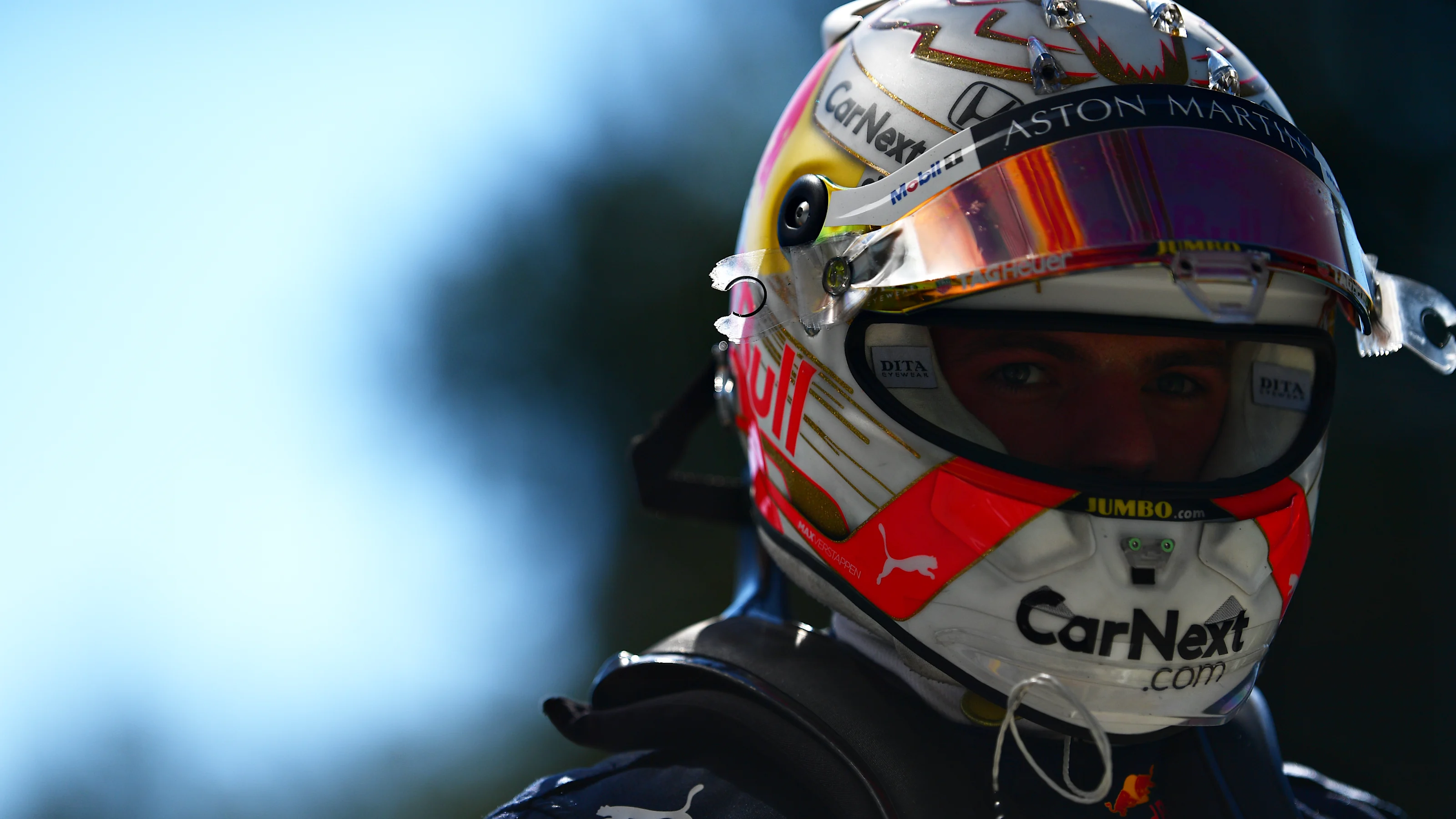MONZA, ITALY - SEPTEMBER 05: Max Verstappen of Netherlands and Red Bull Racing looks on during