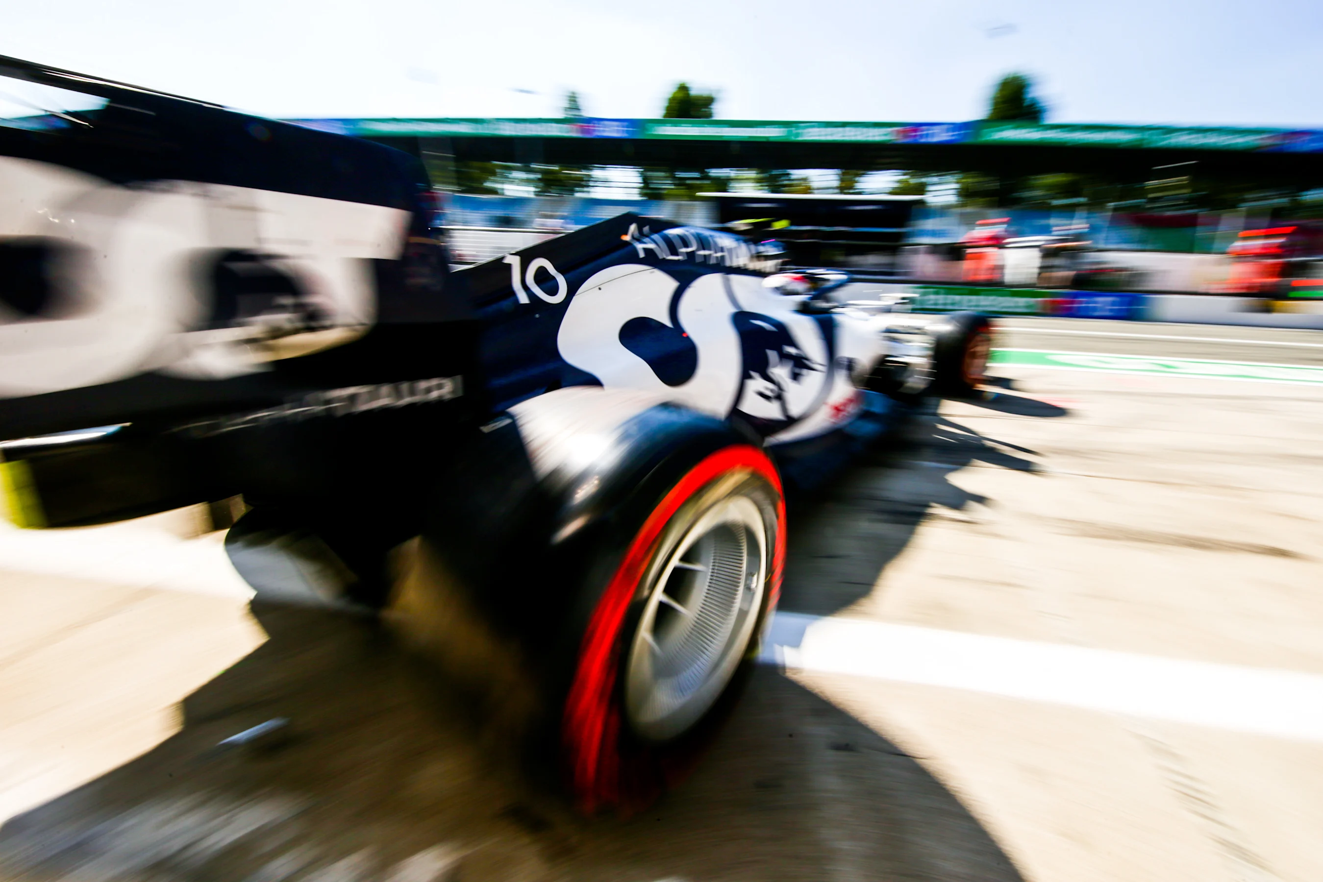 MONZA, ITALY - SEPTEMBER 05: Pierre Gasly of Scuderia AlphaTauri and France  during qualifying for