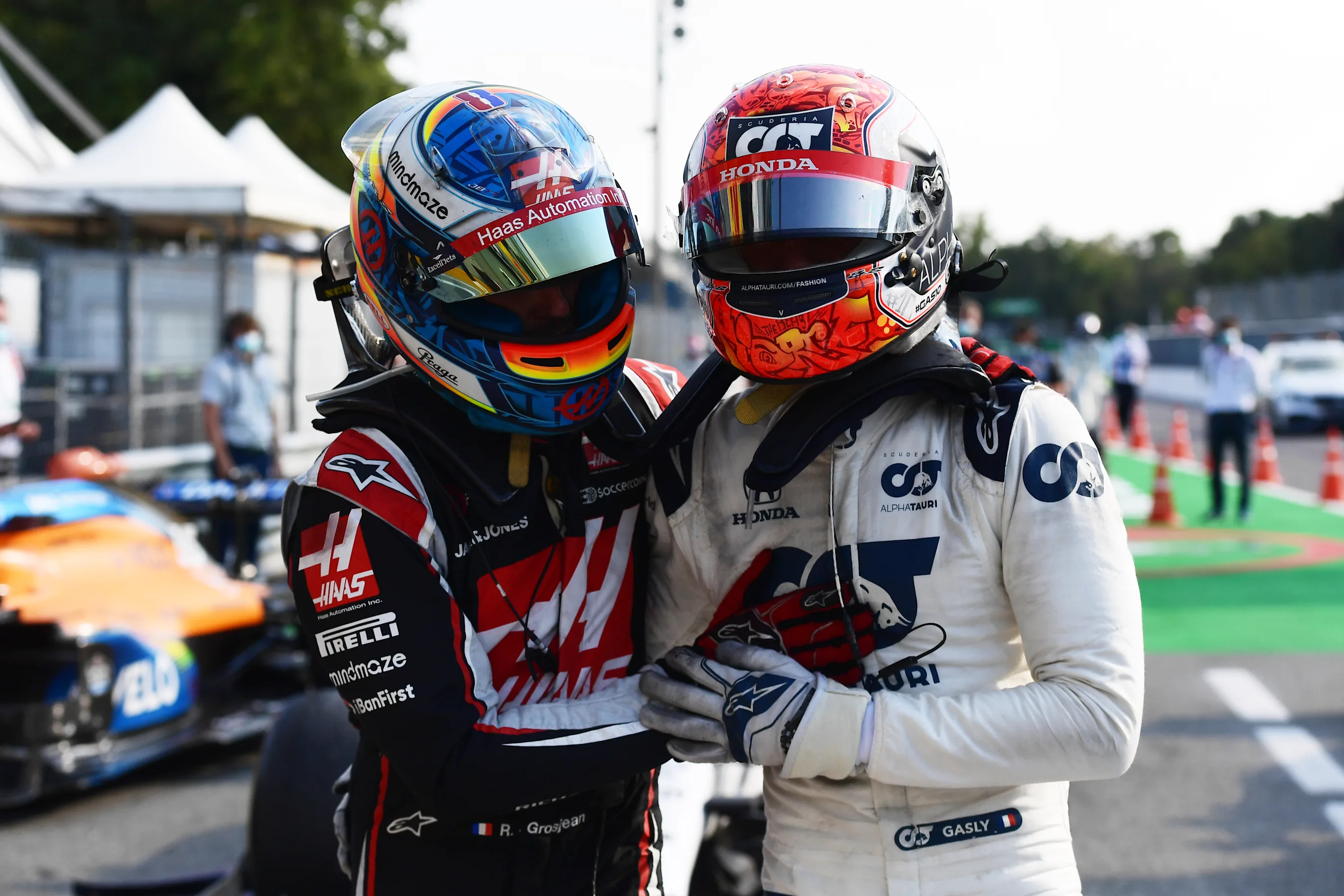 MONZA, ITALY - SEPTEMBER 06: Race winner Pierre Gasly of France and Scuderia AlphaTauri celebrates