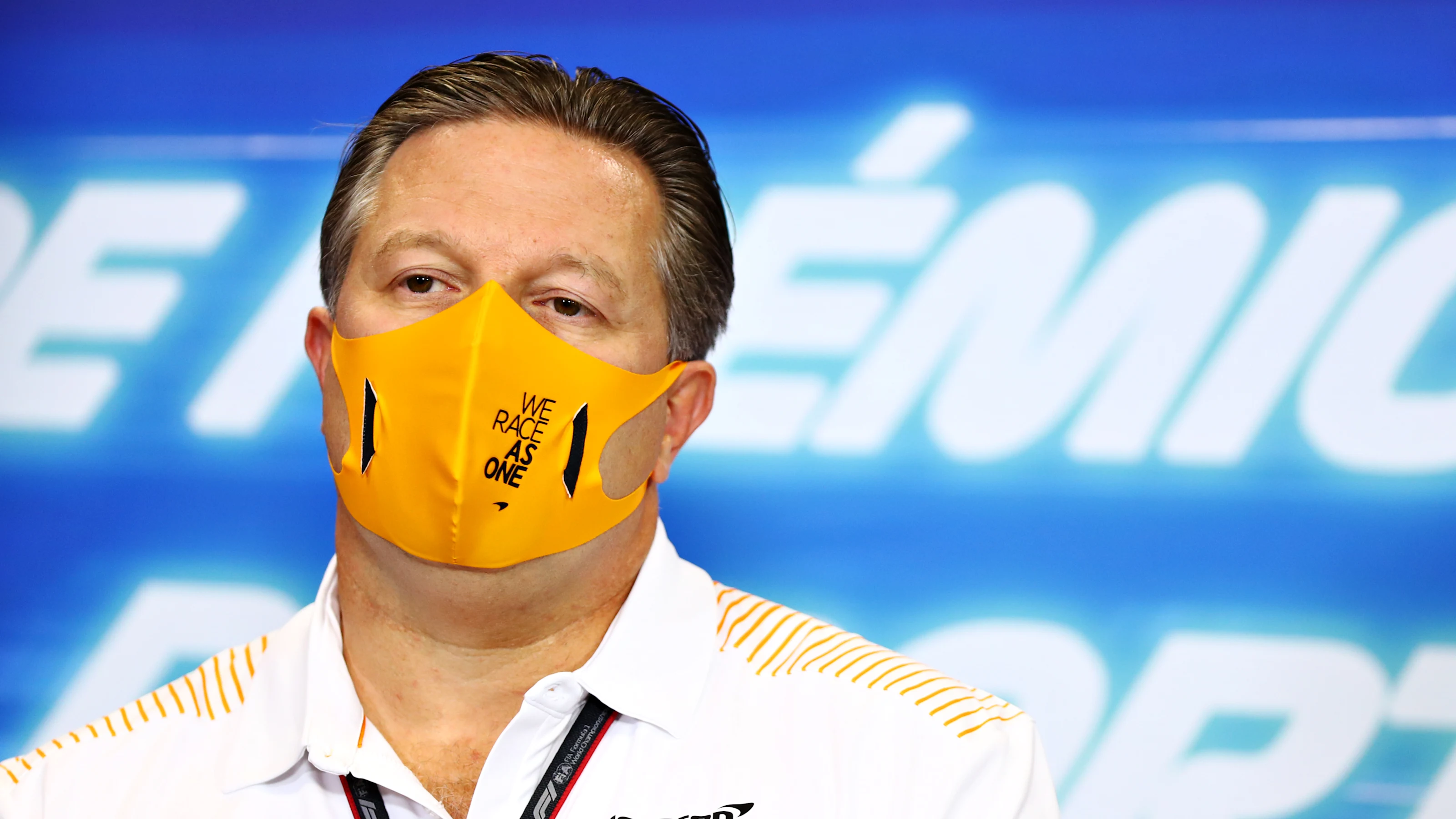 PORTIMAO, PORTUGAL - OCTOBER 23: McLaren Chief Executive Officer Zak Brown talks in the Team