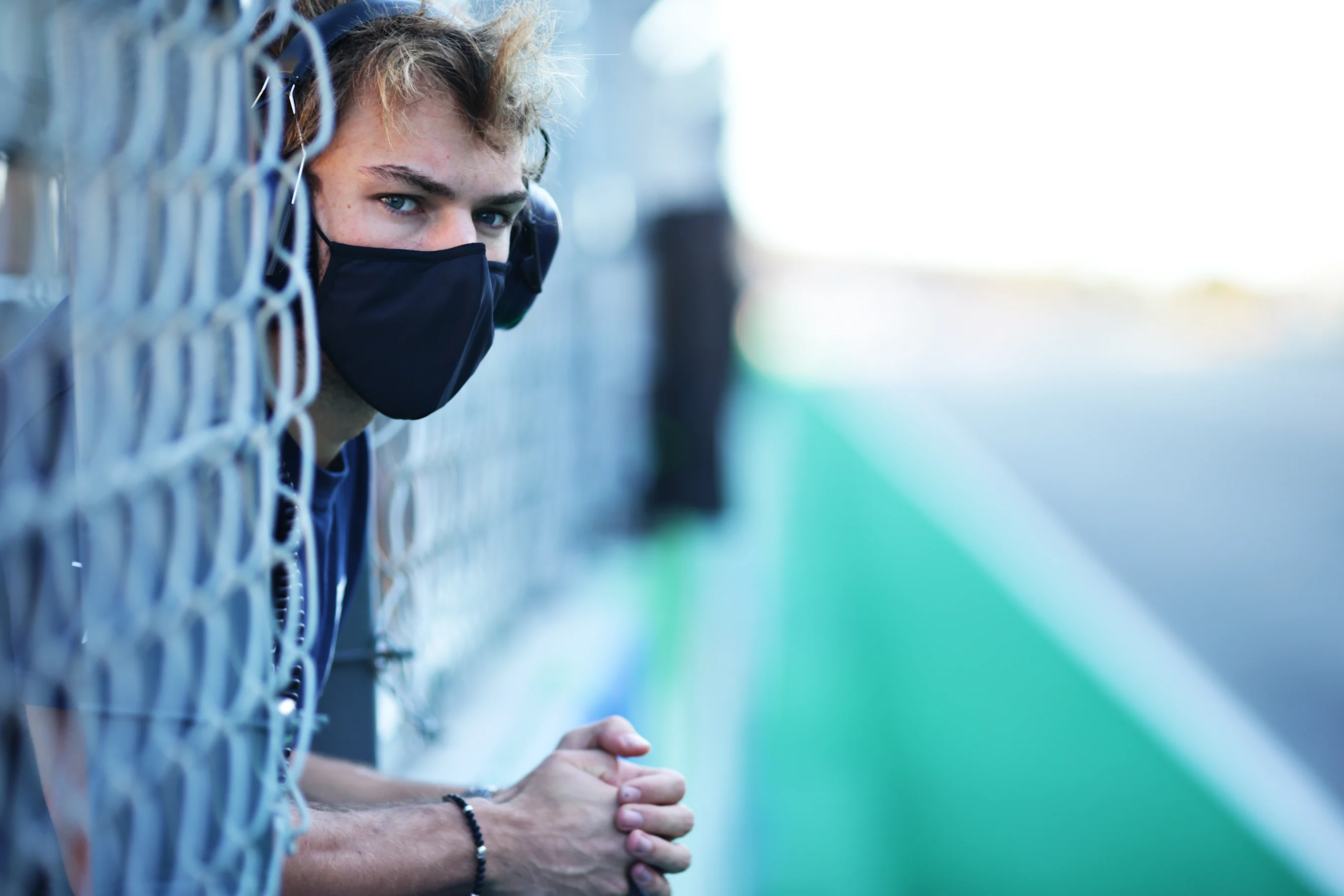 PORTIMAO, PORTUGAL - OCTOBER 23: Pierre Gasly of France and Scuderia AlphaTauri looks on from the
