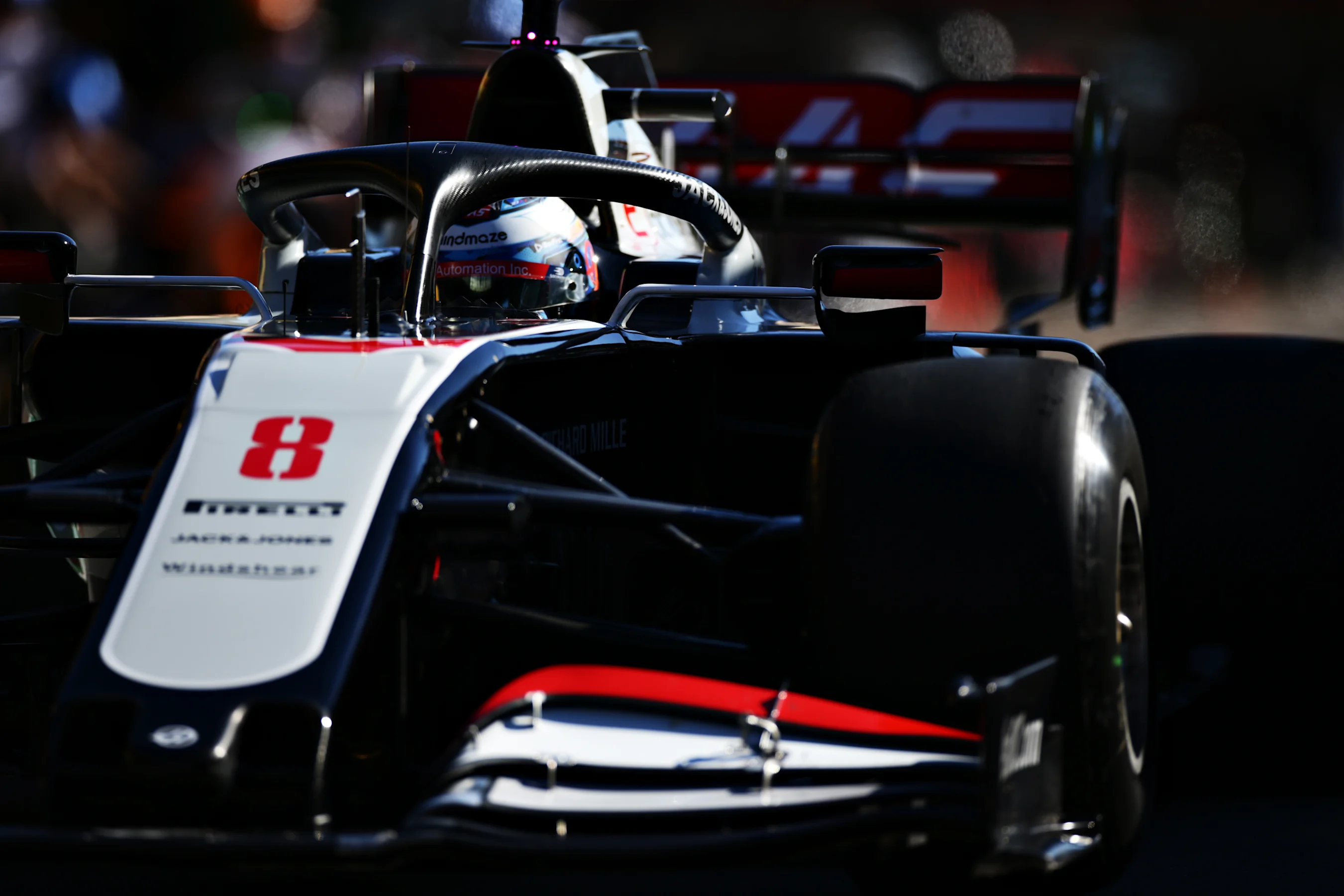 PORTIMAO, PORTUGAL - OCTOBER 23: Romain Grosjean of France driving the (8) Haas F1 Team VF-20