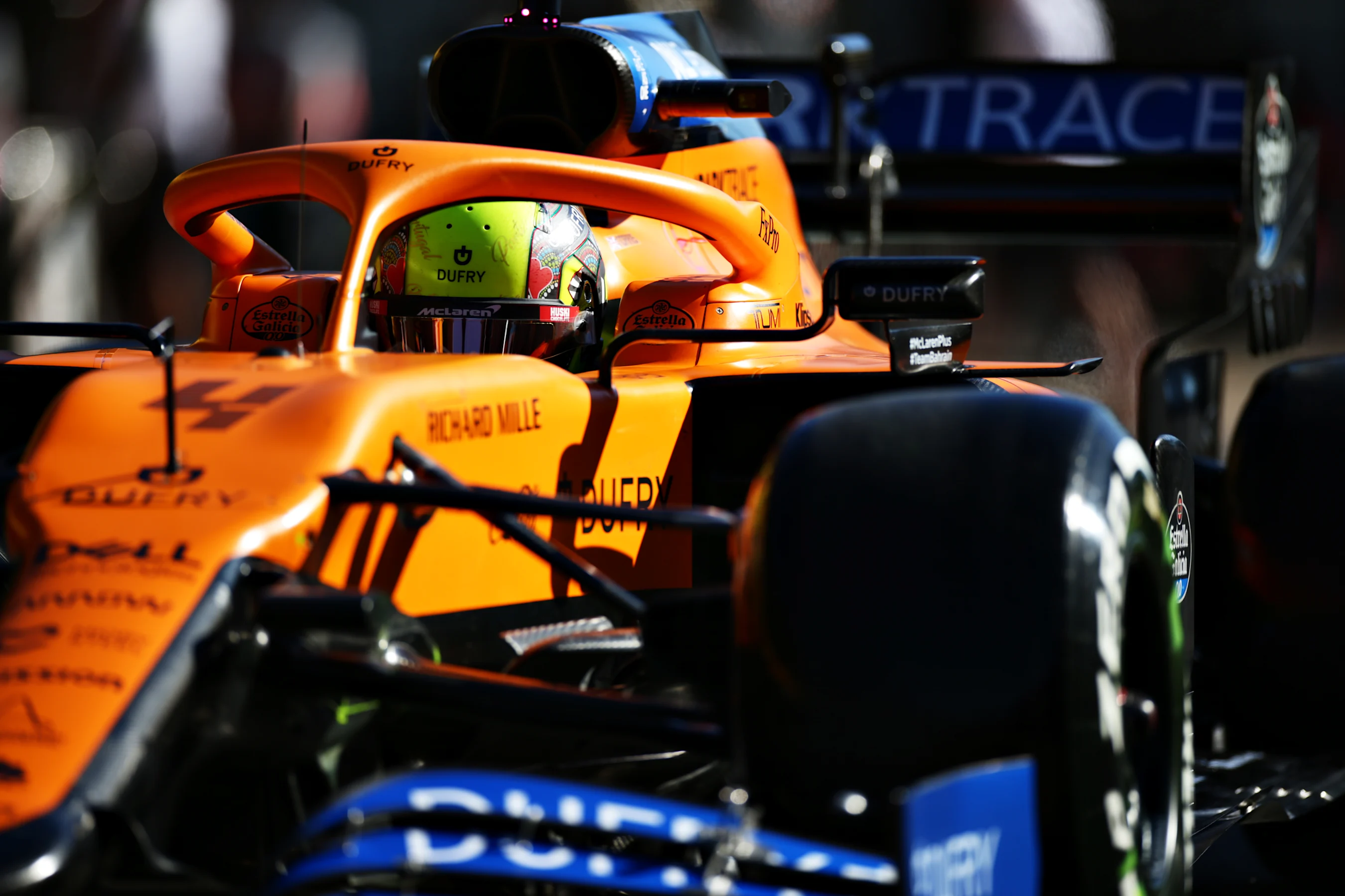 PORTIMAO, PORTUGAL - OCTOBER 23: Lando Norris of Great Britain driving the (4) McLaren F1 Team