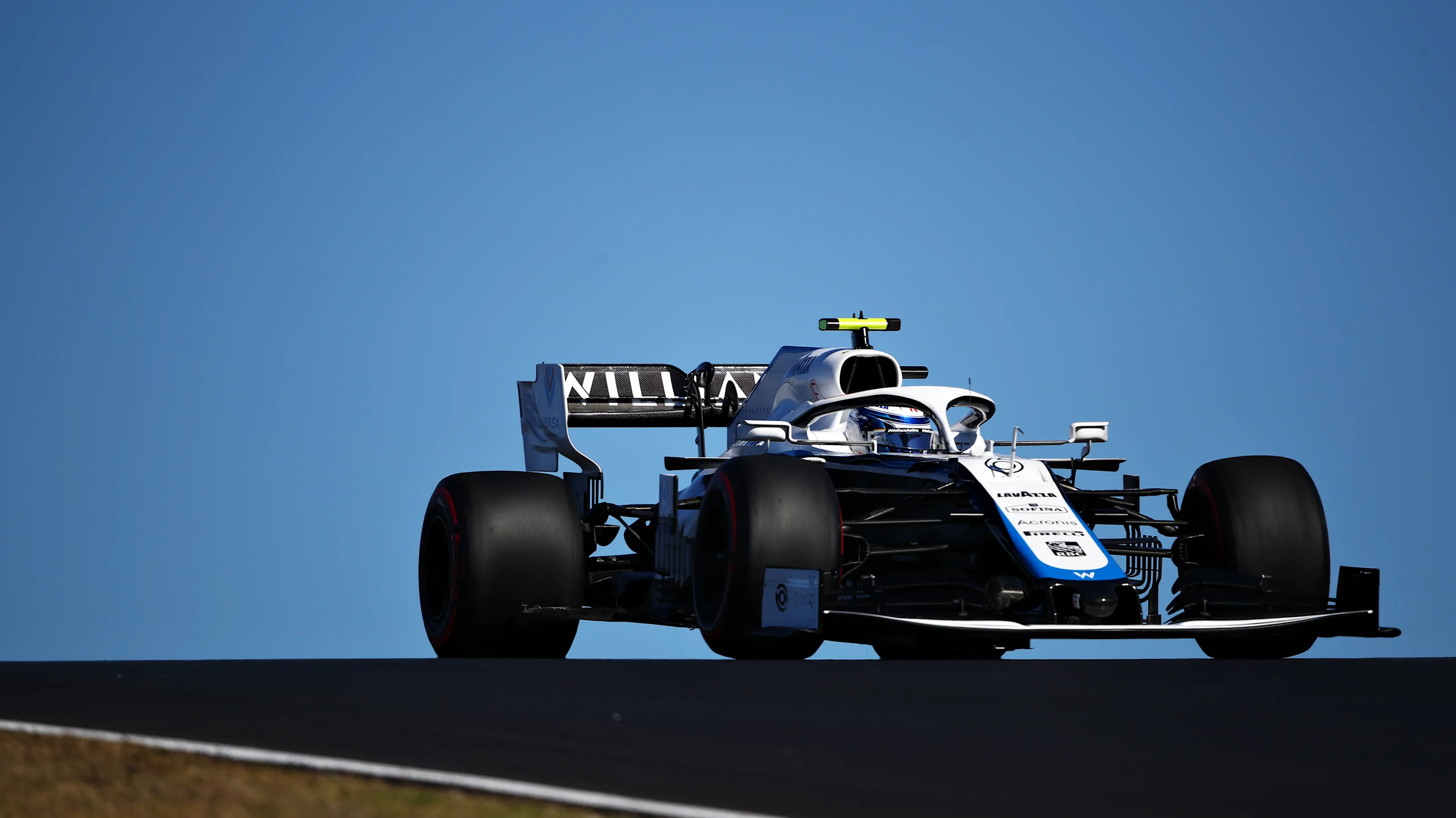 PORTIMAO, PORTUGAL - OCTOBER 24: Nicholas Latifi of Canada driving the (6) Williams Racing FW43