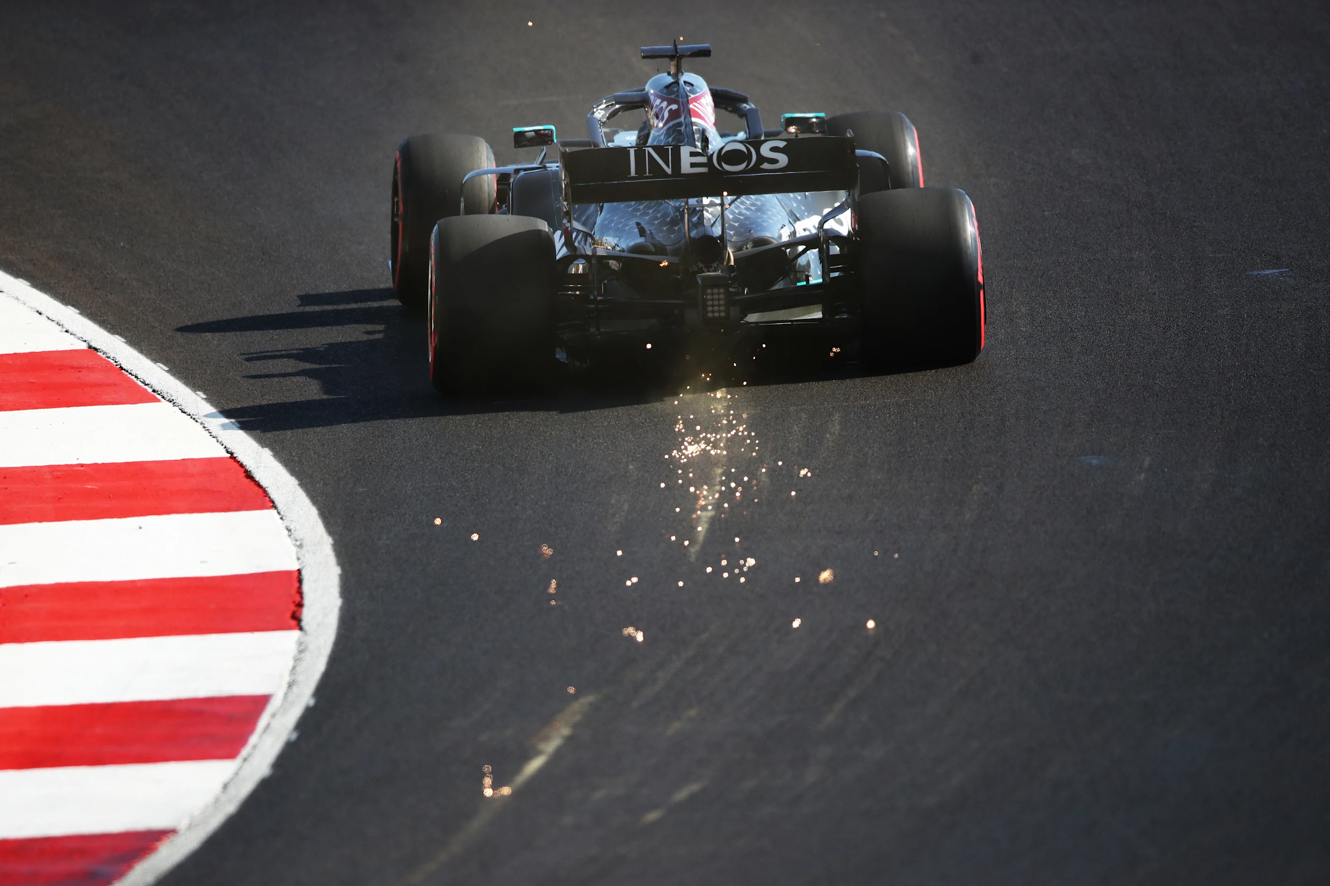 PORTIMAO, PORTUGAL - OCTOBER 24: Lewis Hamilton of Great Britain driving the (44) Mercedes AMG