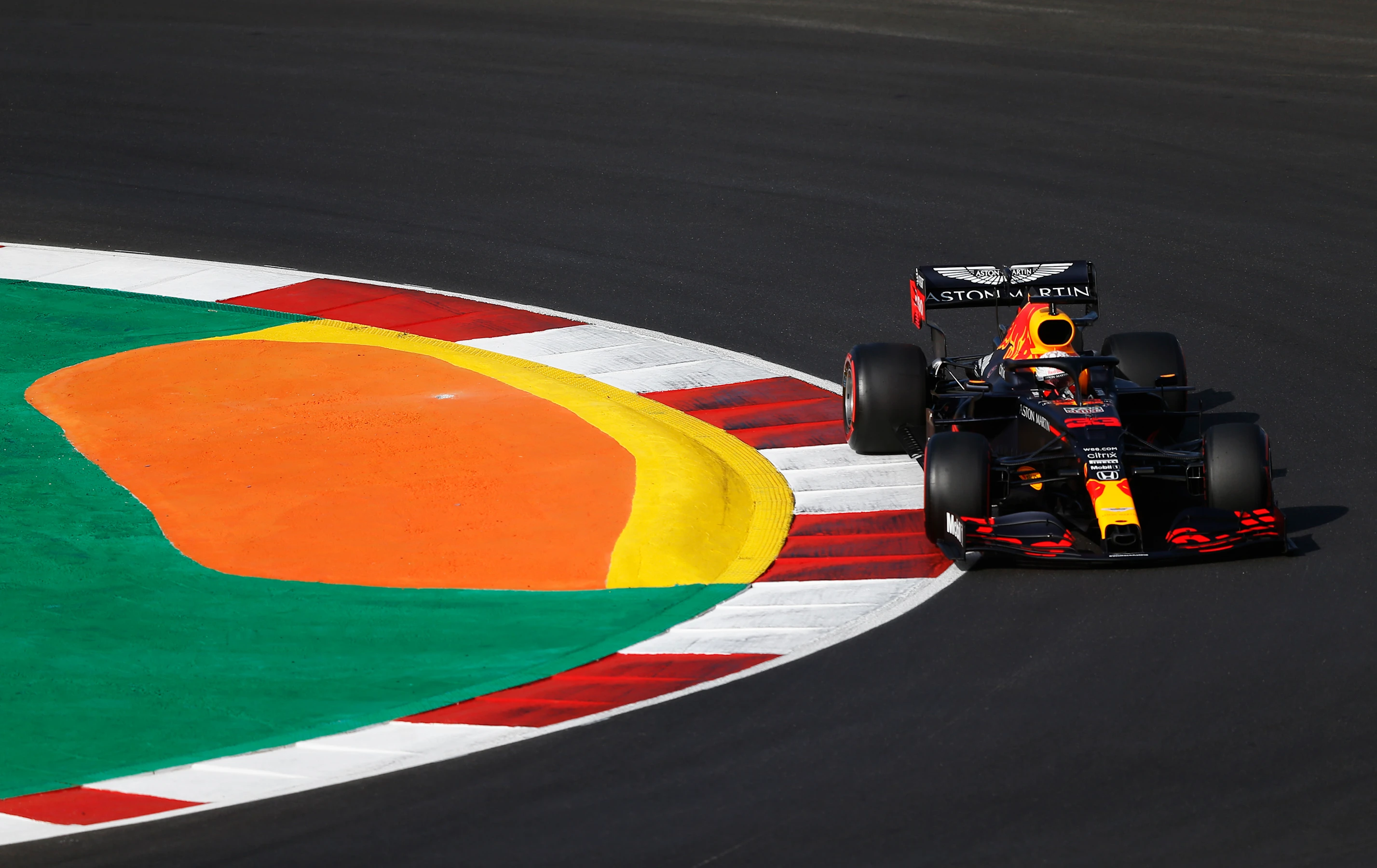 PORTIMAO, PORTUGAL - OCTOBER 24: Max Verstappen of the Netherlands driving the (33) Aston Martin