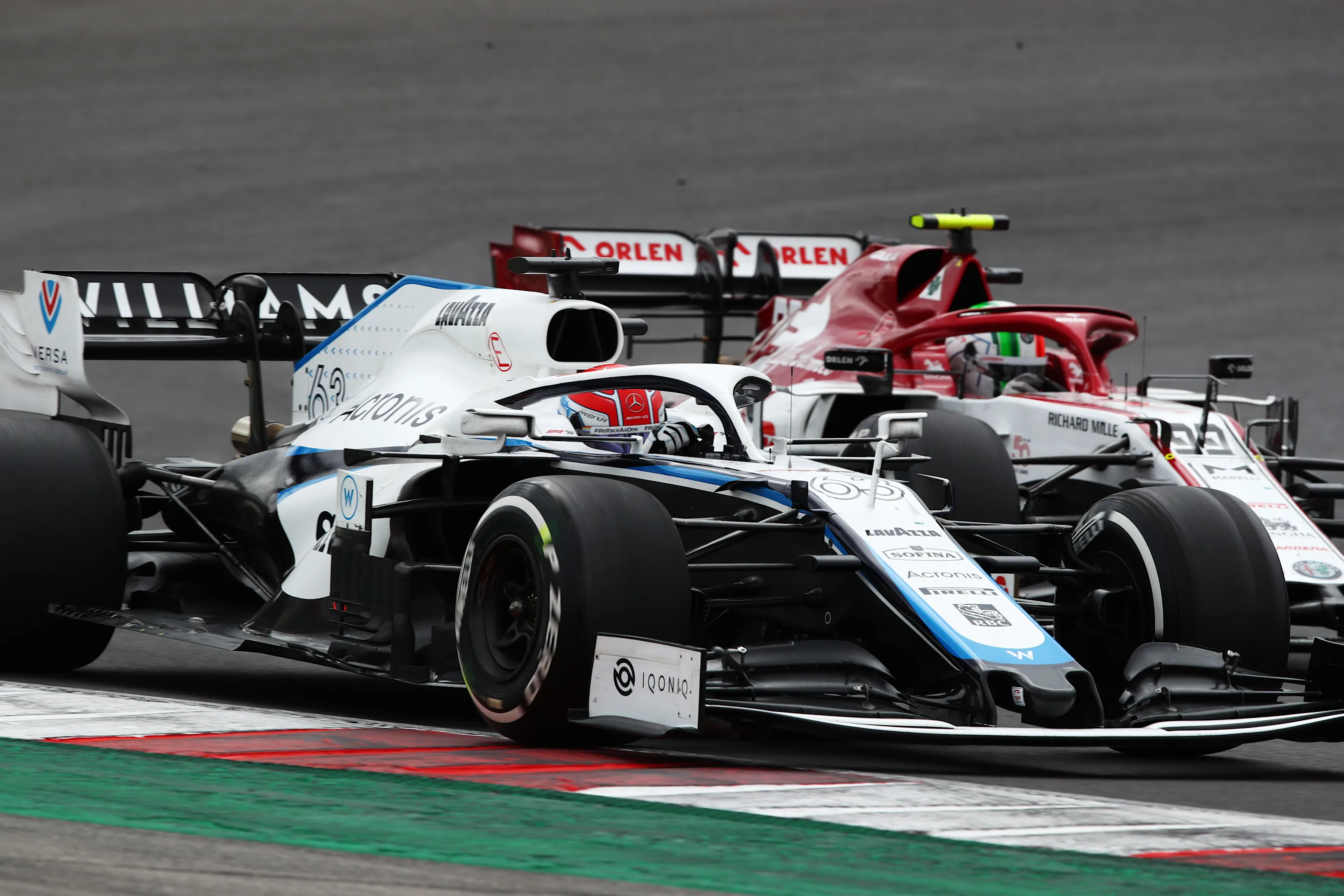 PORTIMAO, PORTUGAL - OCTOBER 25: George Russell of Great Britain driving the (63) Williams Racing