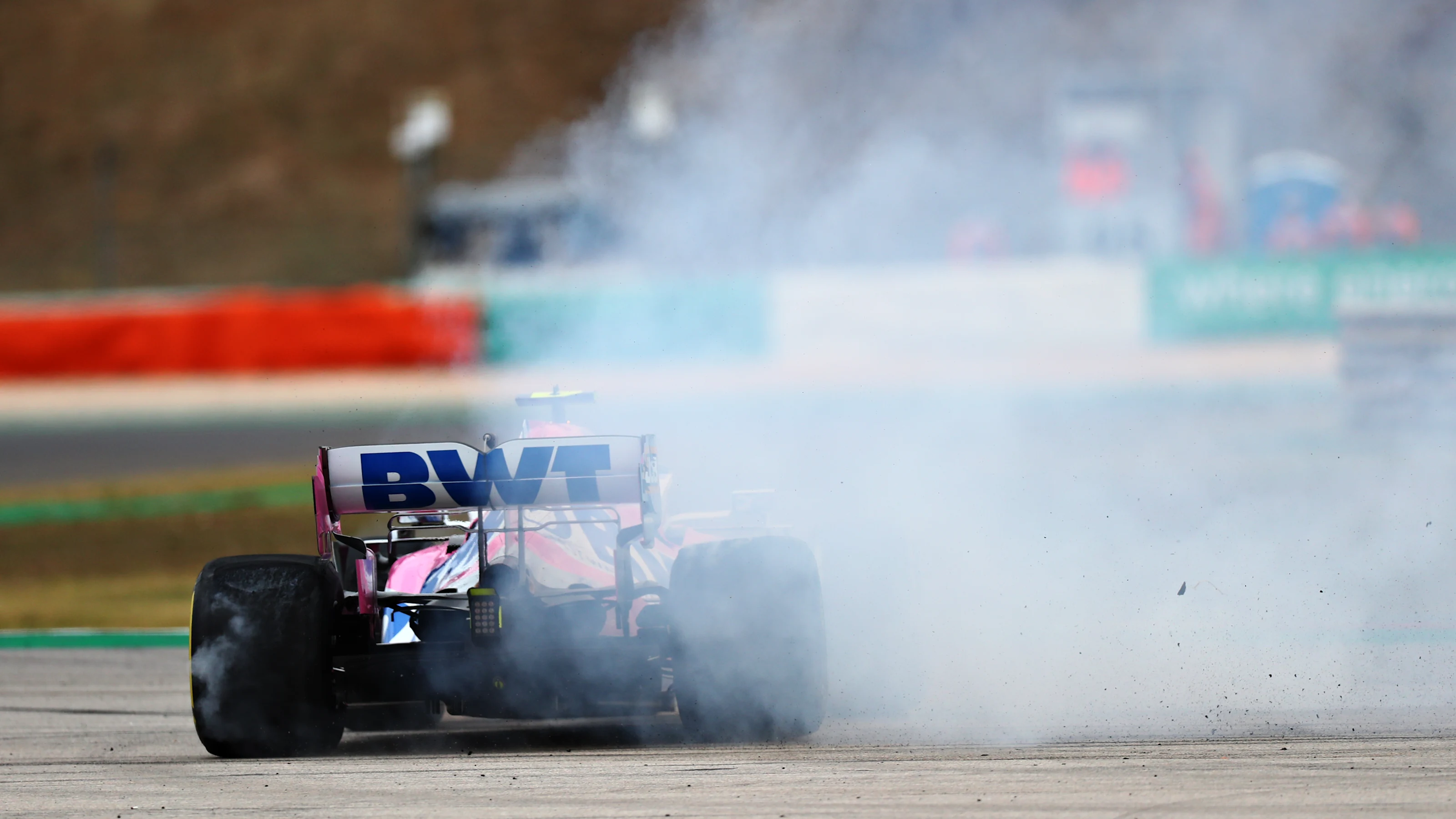 PORTIMAO, PORTUGAL - OCTOBER 25: Lance Stroll of Canada driving the (18) Racing Point RP20 Mercedes