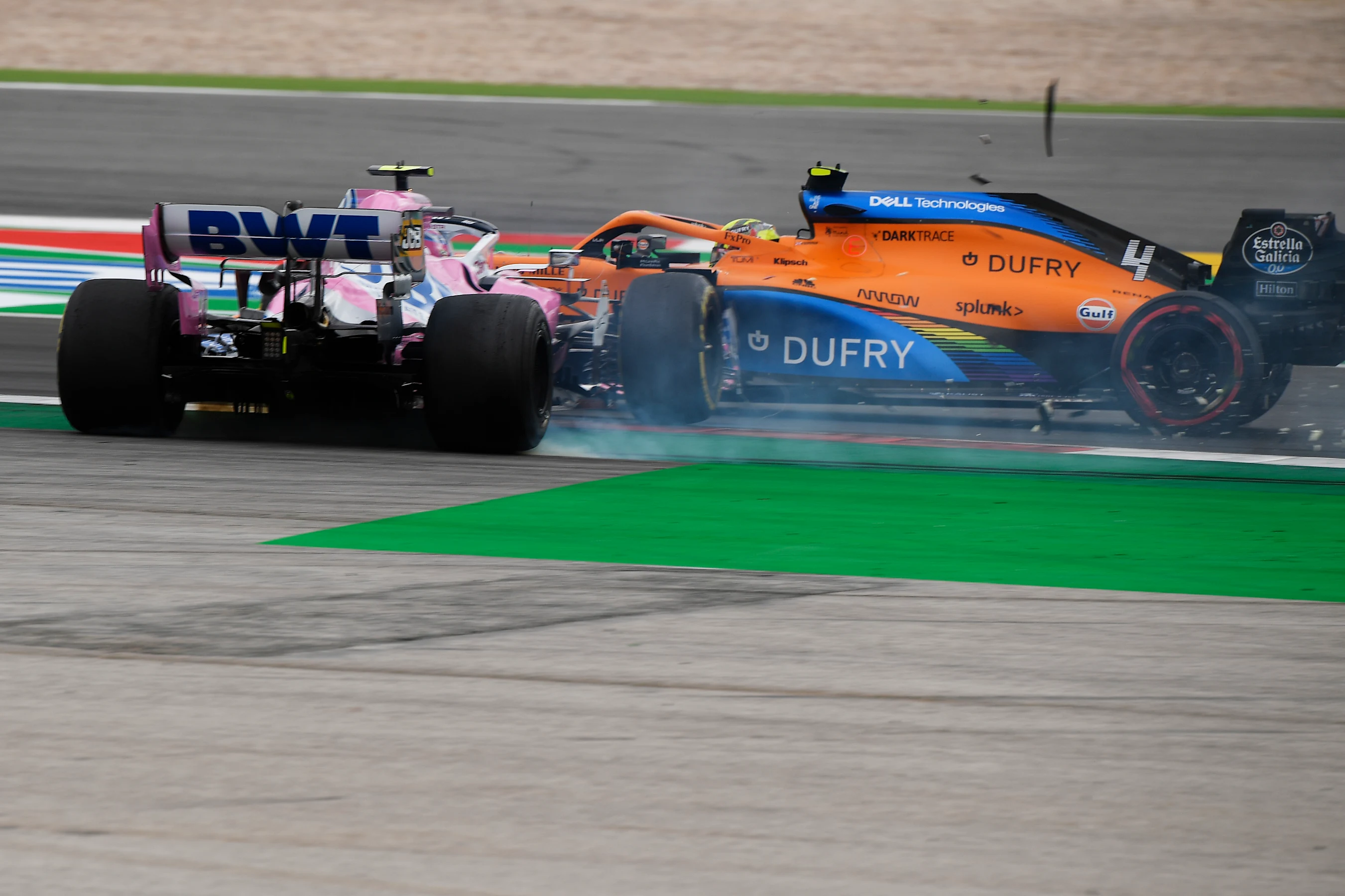 PORTIMAO, PORTUGAL - OCTOBER 25: Lance Stroll of Canada driving the (18) Racing Point RP20 Mercedes