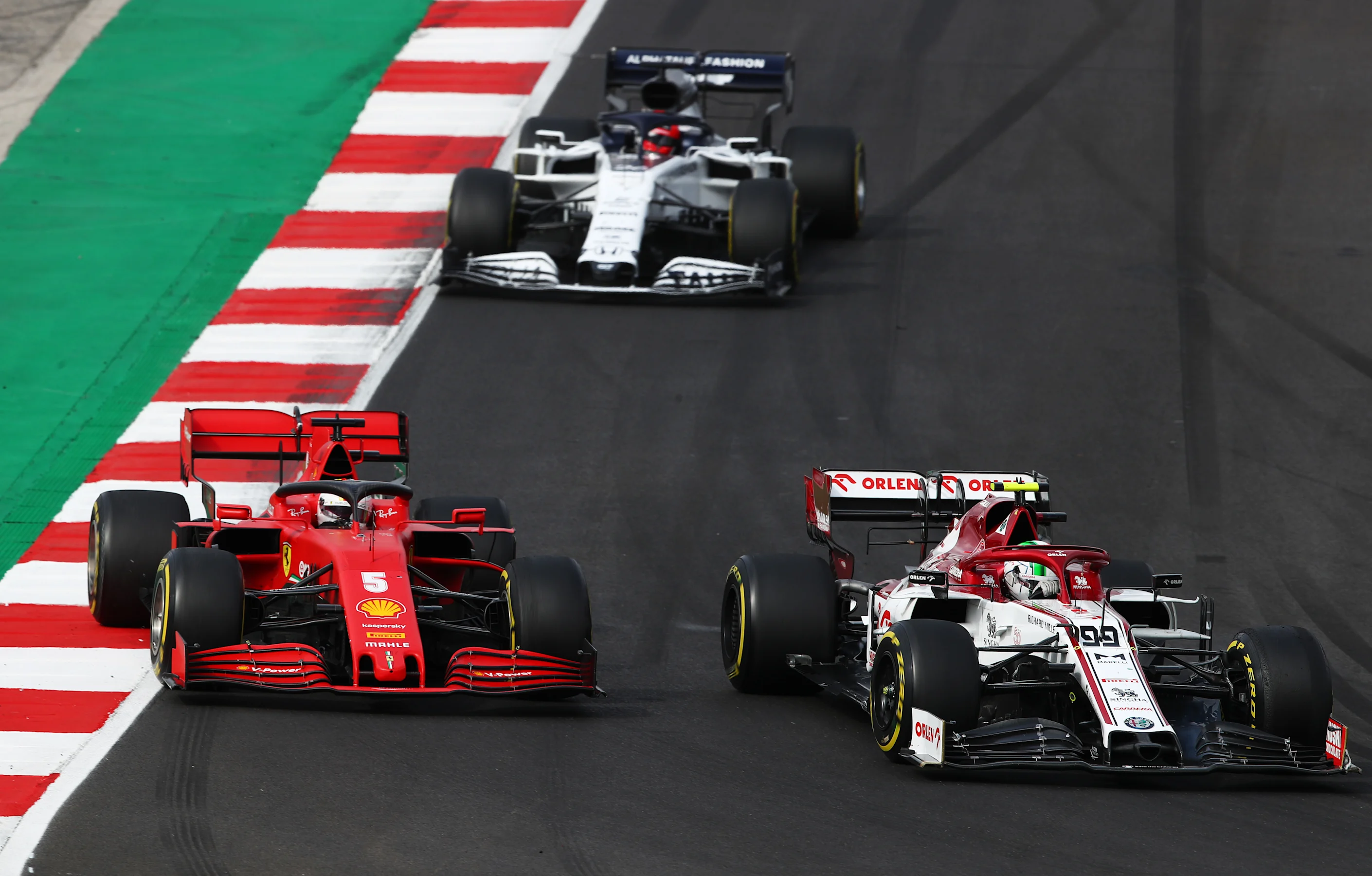 PORTIMAO, PORTUGAL - OCTOBER 25: Sebastian Vettel of Germany driving the (5) Scuderia Ferrari