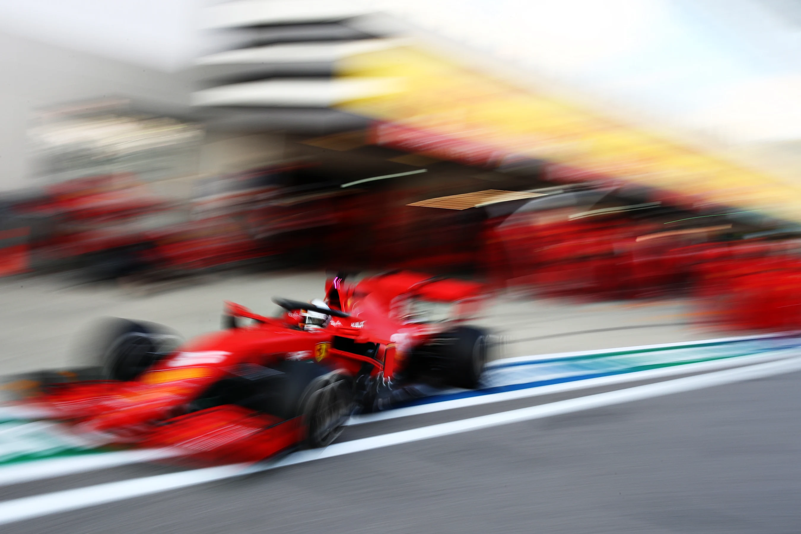 SOCHI, RUSSIA - SEPTEMBER 25: Sebastian Vettel of Germany driving the (5) Scuderia Ferrari SF1000