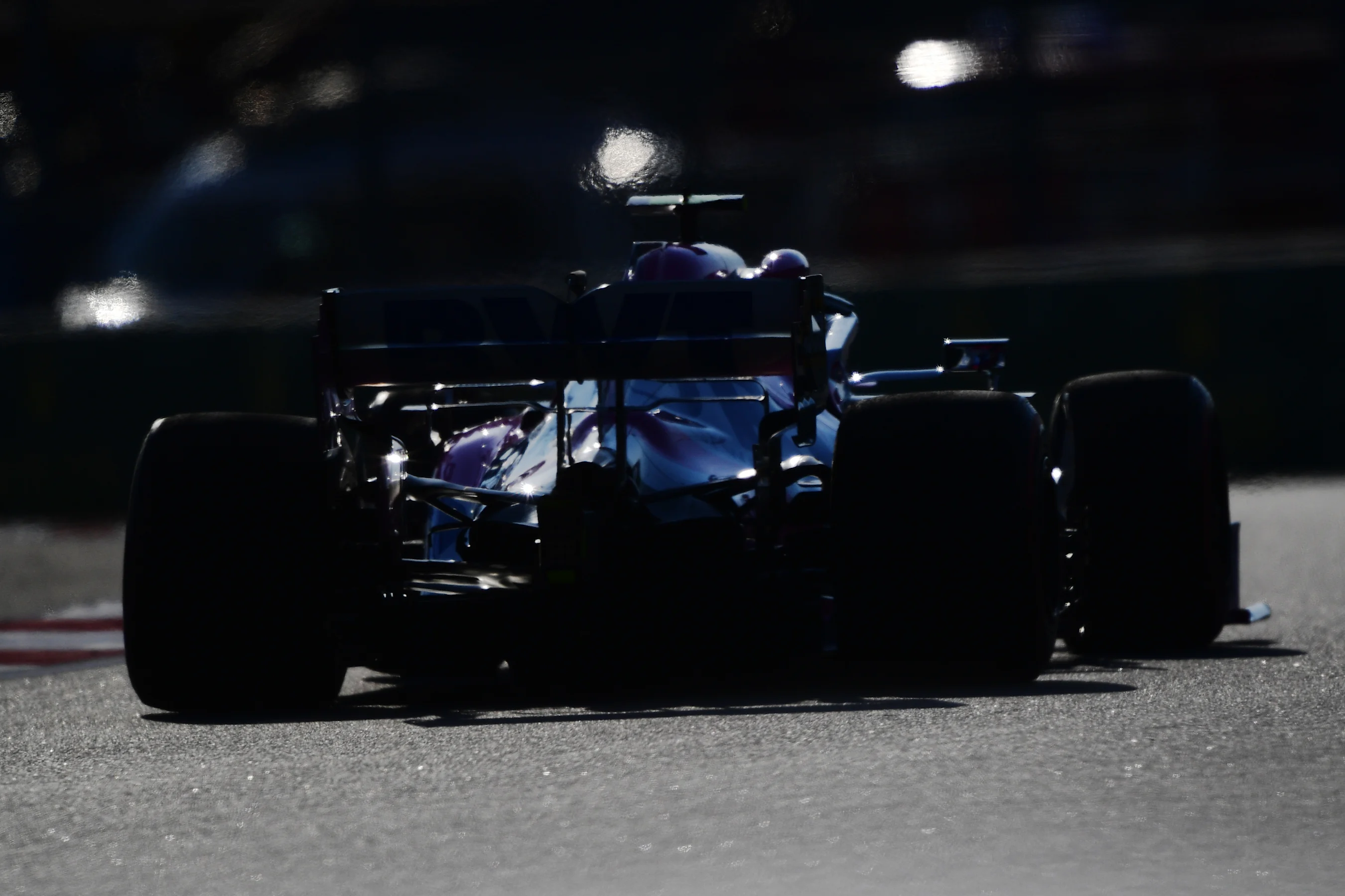 SOCHI, RUSSIA - SEPTEMBER 25: Sergio Perez of Mexico driving the (11) Racing Point RP20 Mercedes on