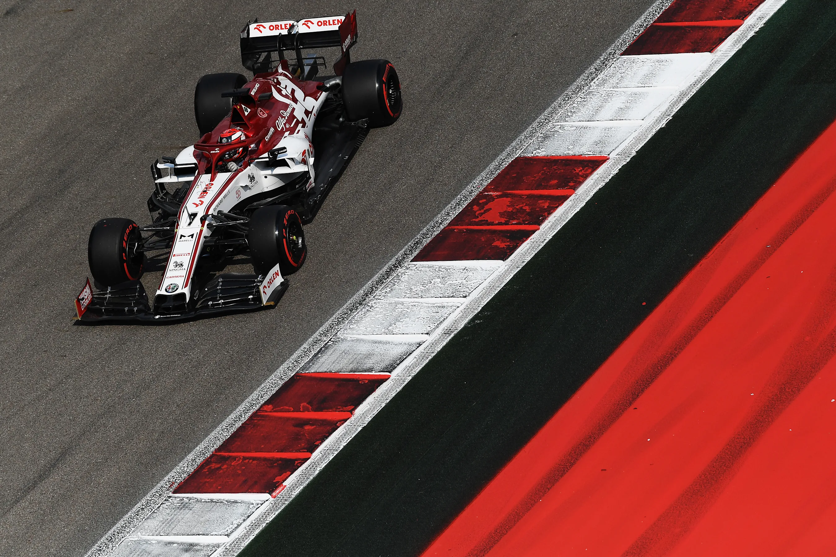 SOCHI, RUSSIA - SEPTEMBER 26: Kimi Raikkonen of Finland driving the (7) Alfa Romeo Racing C39