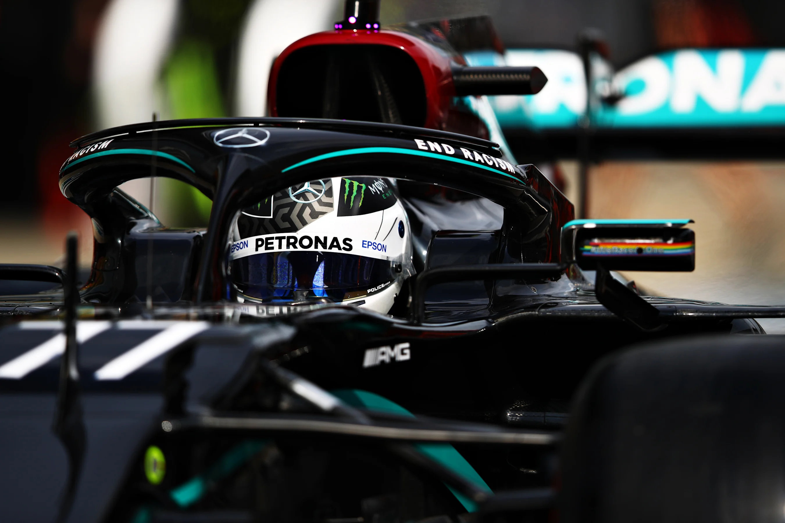 SOCHI, RUSSIA - SEPTEMBER 26: Valtteri Bottas of Finland driving the (77) Mercedes AMG Petronas F1