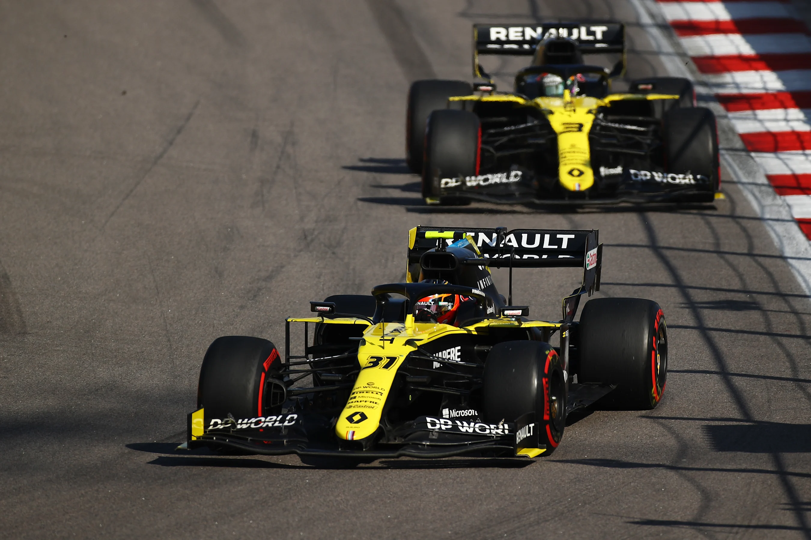 SOCHI, RUSSIA - SEPTEMBER 27: Esteban Ocon of France driving the (31) Renault Sport Formula One