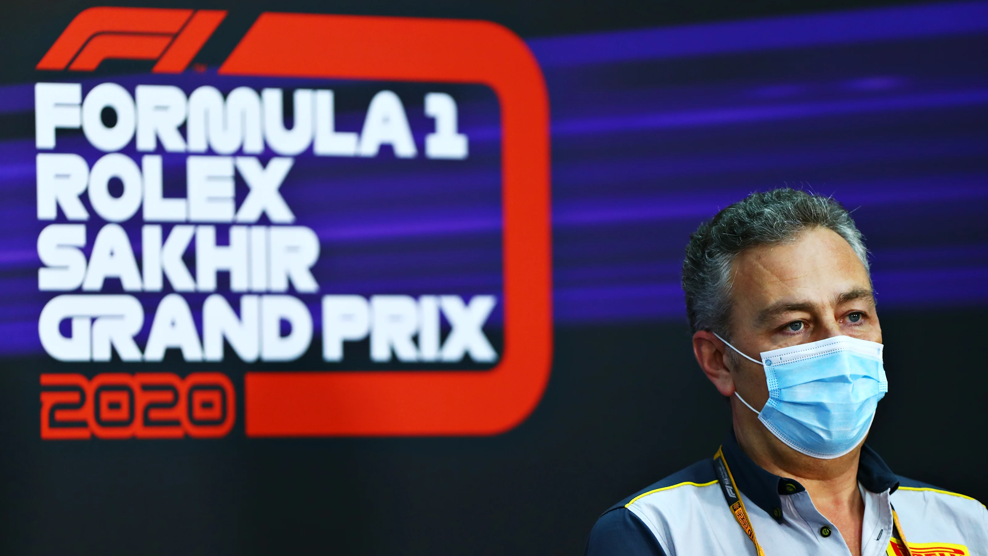 BAHRAIN, BAHRAIN - DECEMBER 04: Director of Pirelli F1 Mario Isola talks in the Team Principals