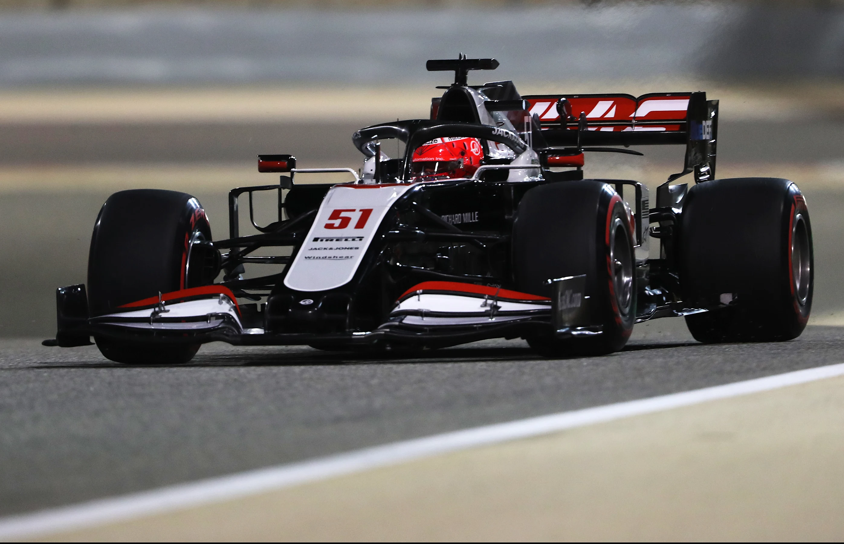 BAHRAIN, BAHRAIN - DECEMBER 04: Pietro Fittipaldi of Brazil driving the (51) Haas F1 Team VF-20