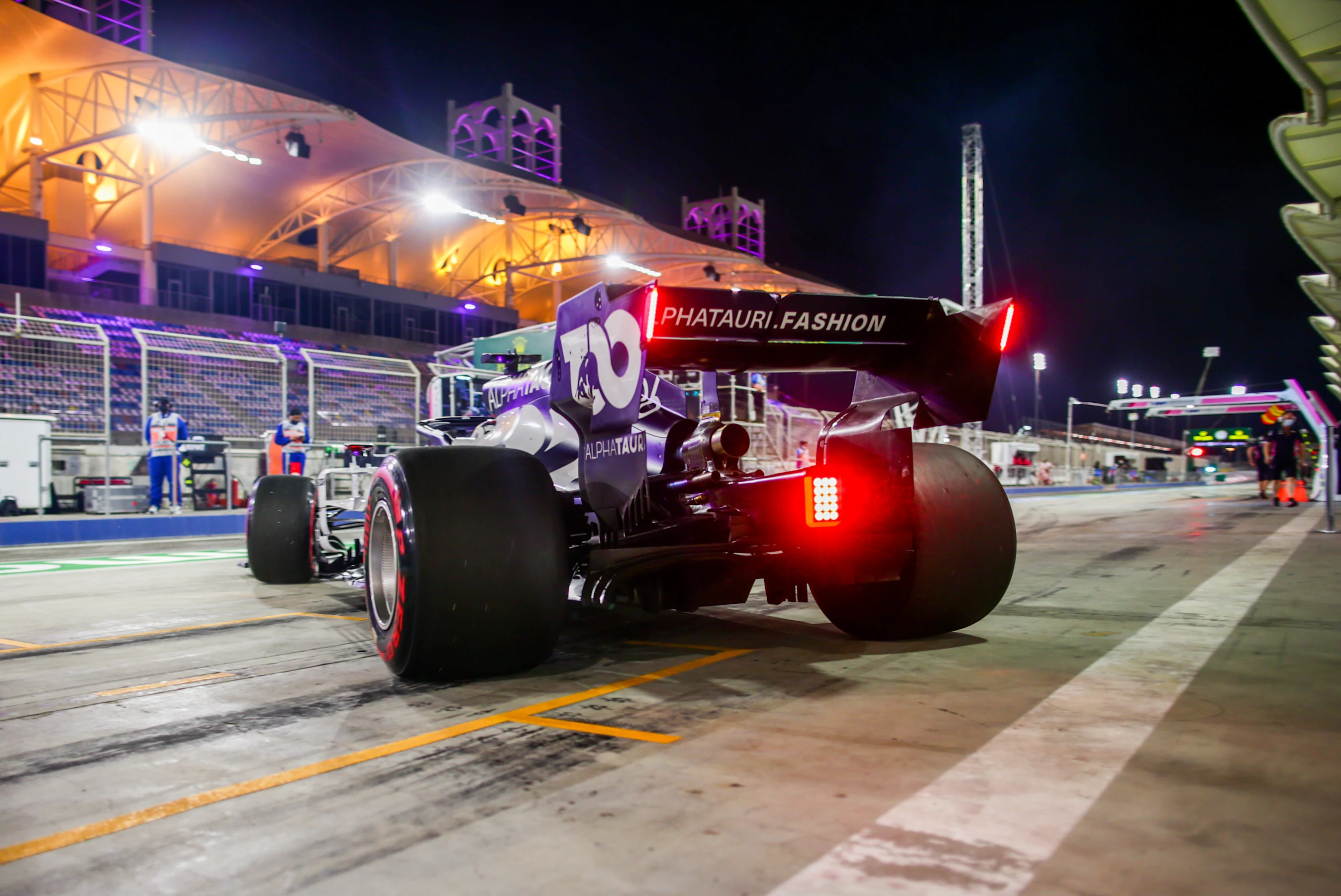 BAHRAIN, BAHRAIN - DECEMBER 04: Pierre Gasly of Scuderia AlphaTauri and France  during practice