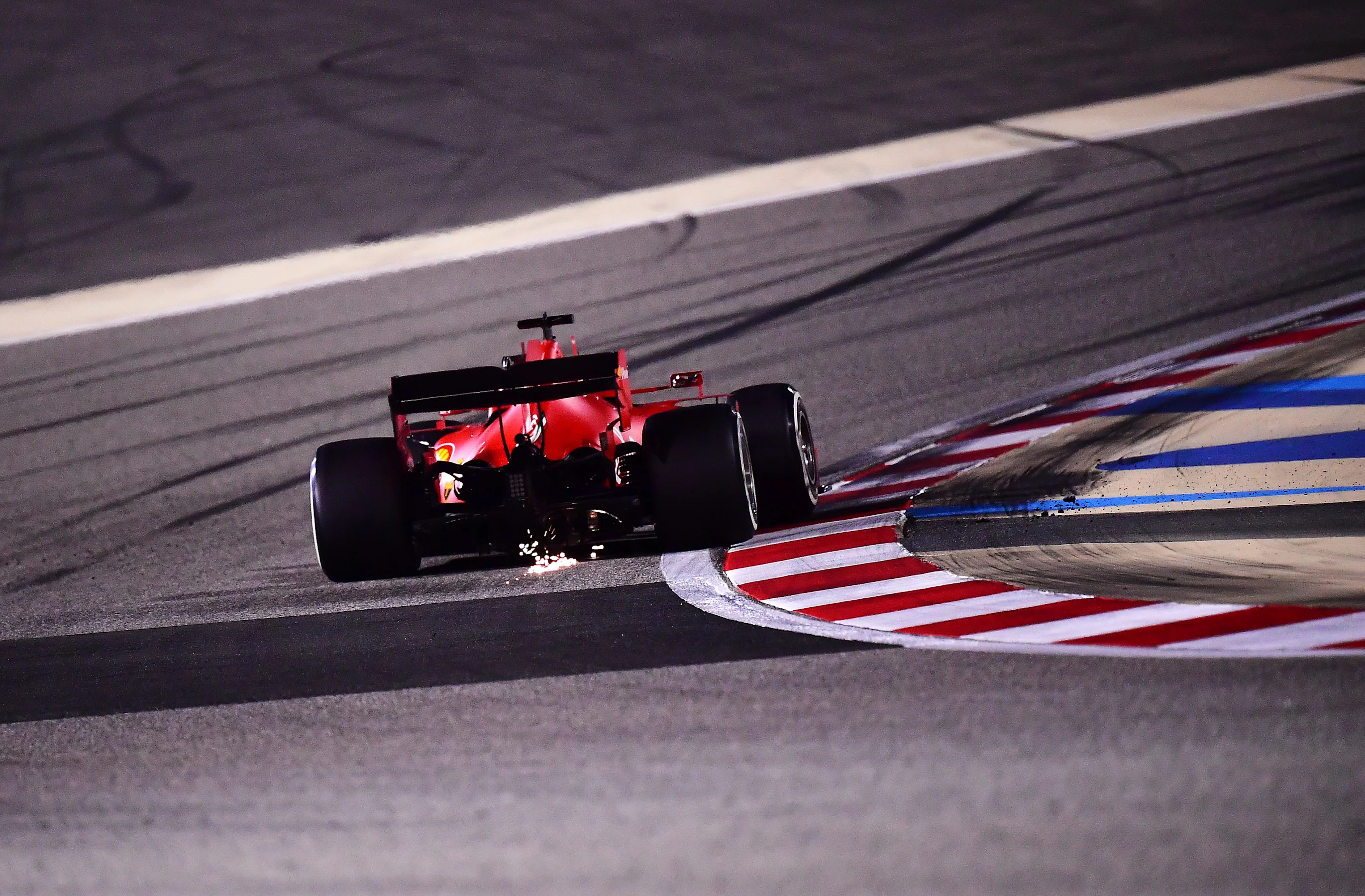 BAHRAIN, BAHRAIN - DECEMBER 06: Sebastian Vettel of Germany driving the (5) Scuderia Ferrari SF1000