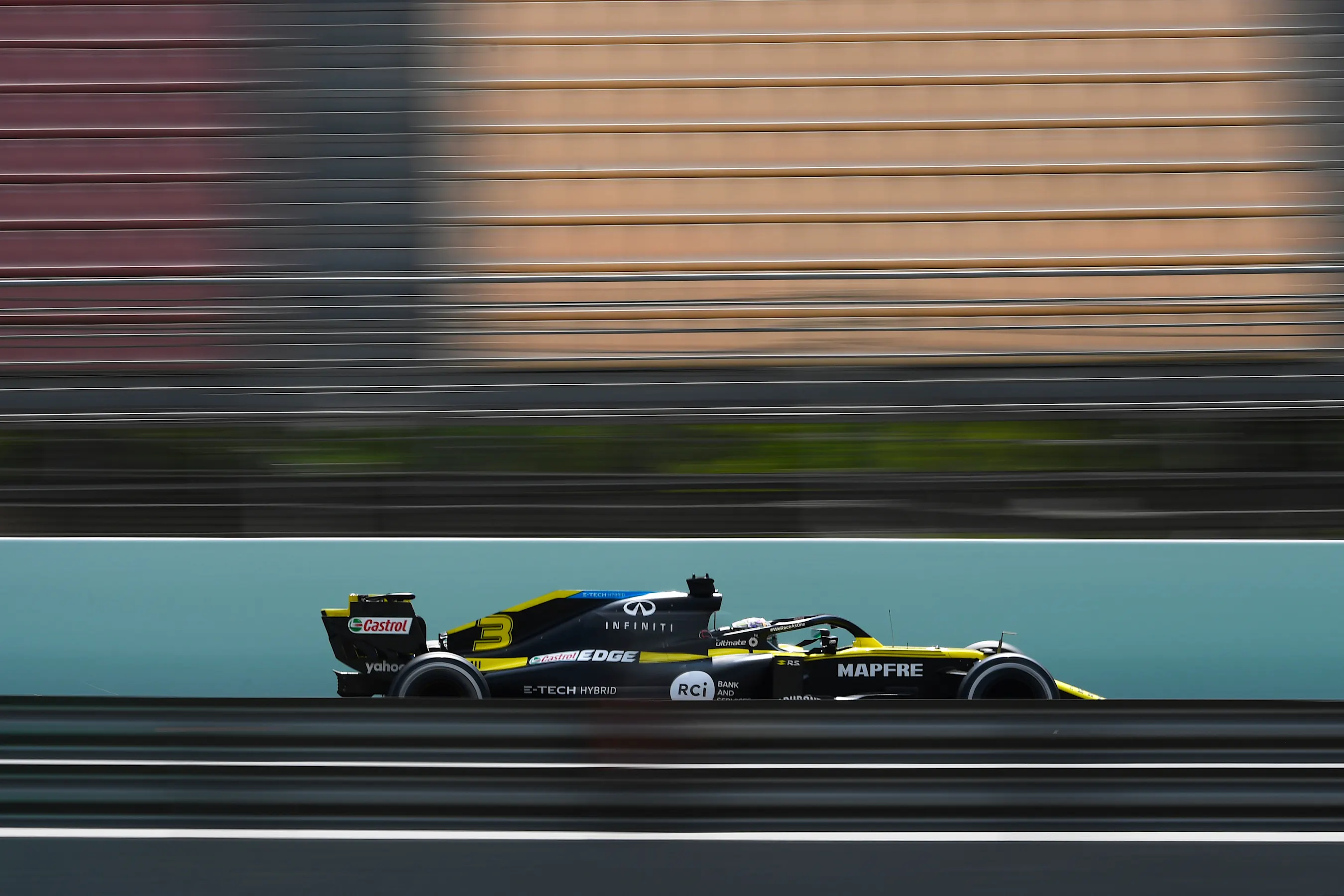 BARCELONA, SPAIN - AUGUST 14: Daniel Ricciardo of Australia driving the (3) Renault Sport Formula