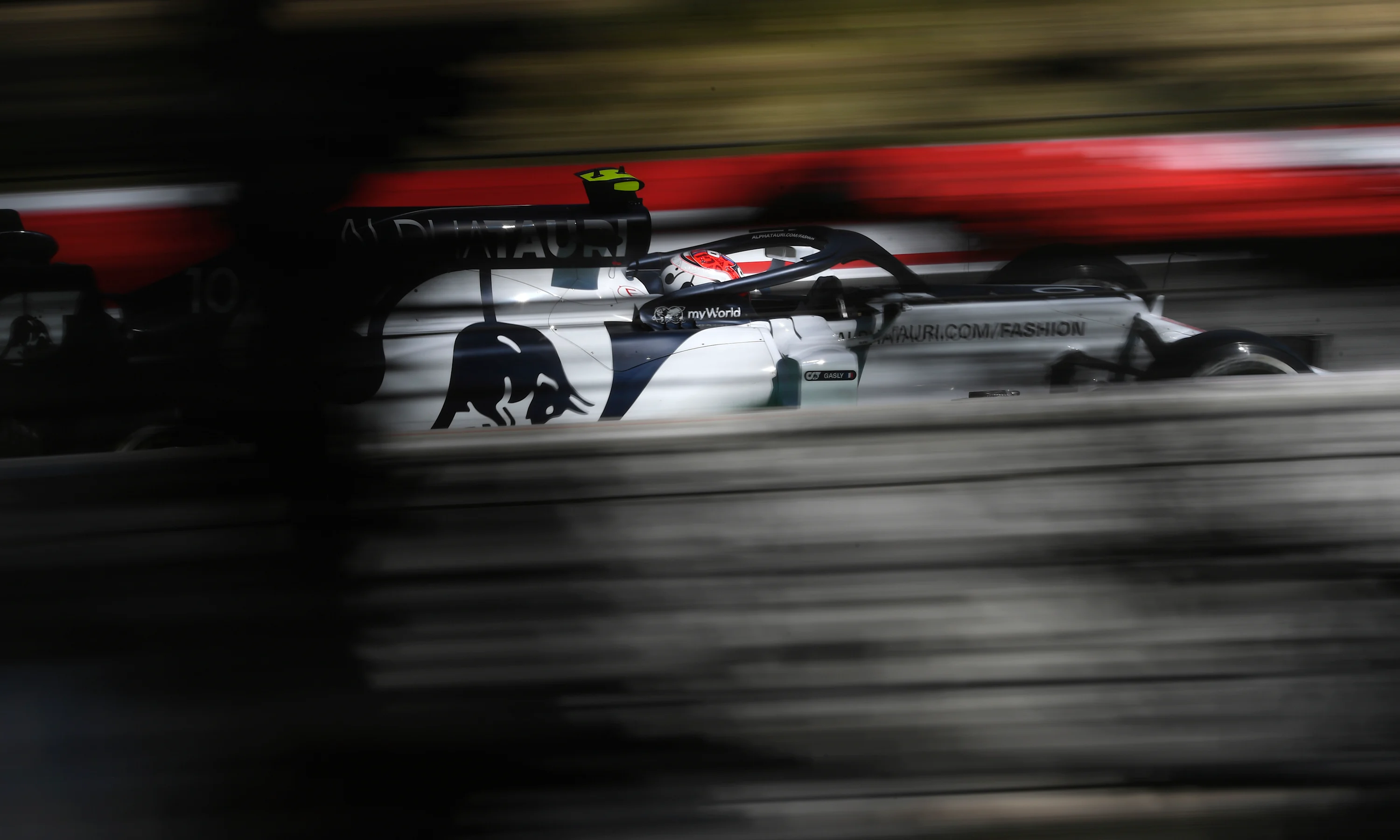 BARCELONA, SPAIN - AUGUST 14: Pierre Gasly of France driving the (10) Scuderia AlphaTauri AT01