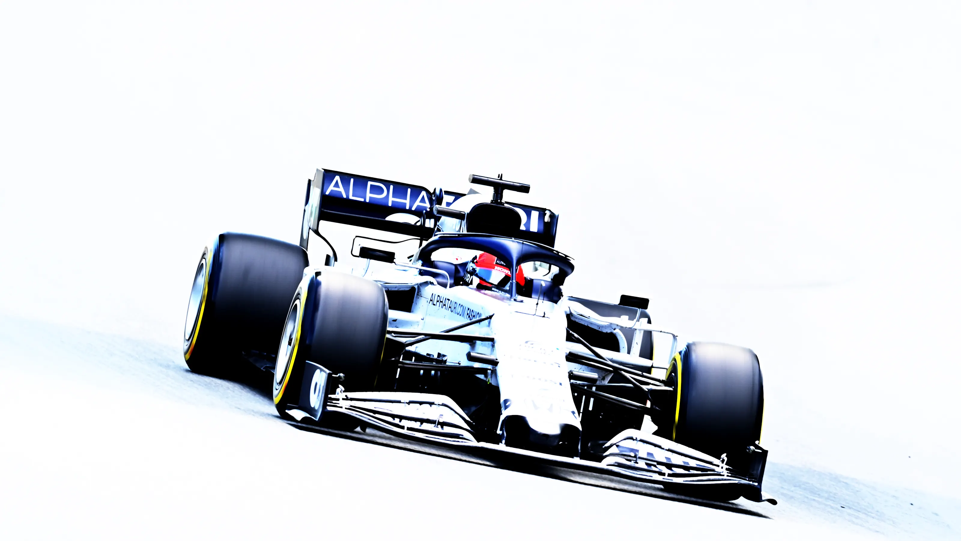 BARCELONA, SPAIN - AUGUST 16: Daniil Kvyat of Russia driving the (26) Scuderia AlphaTauri AT01