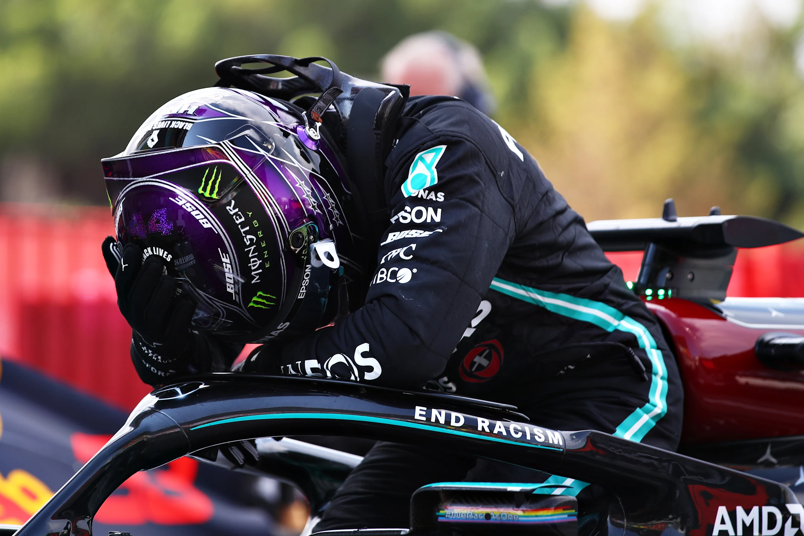 BARCELONA, SPAIN - AUGUST 16: Race winner Lewis Hamilton of Great Britain and Mercedes GP