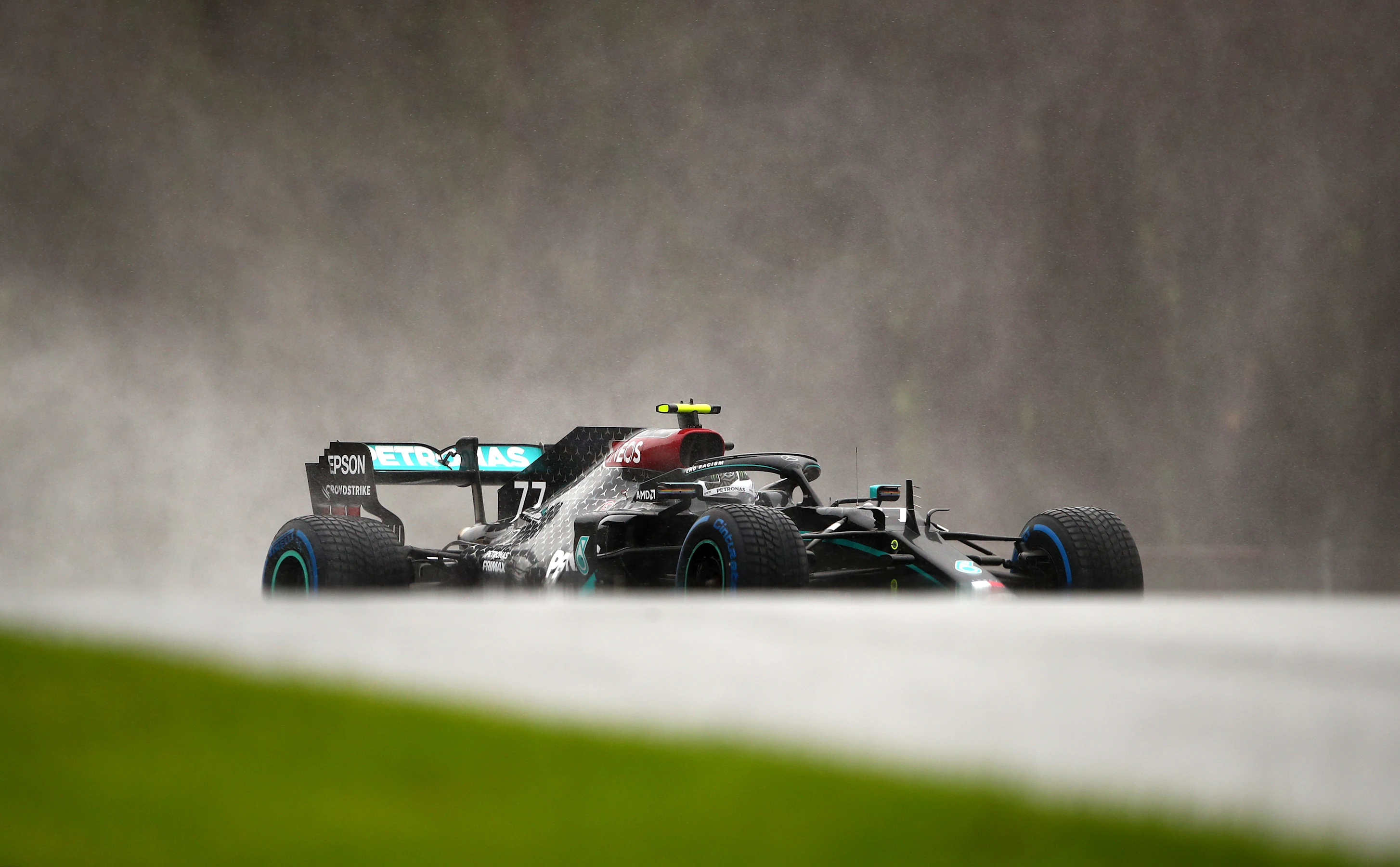 SPIELBERG, AUSTRIA - JULY 11: Valtteri Bottas of Finland driving the (77) Mercedes AMG Petronas F1