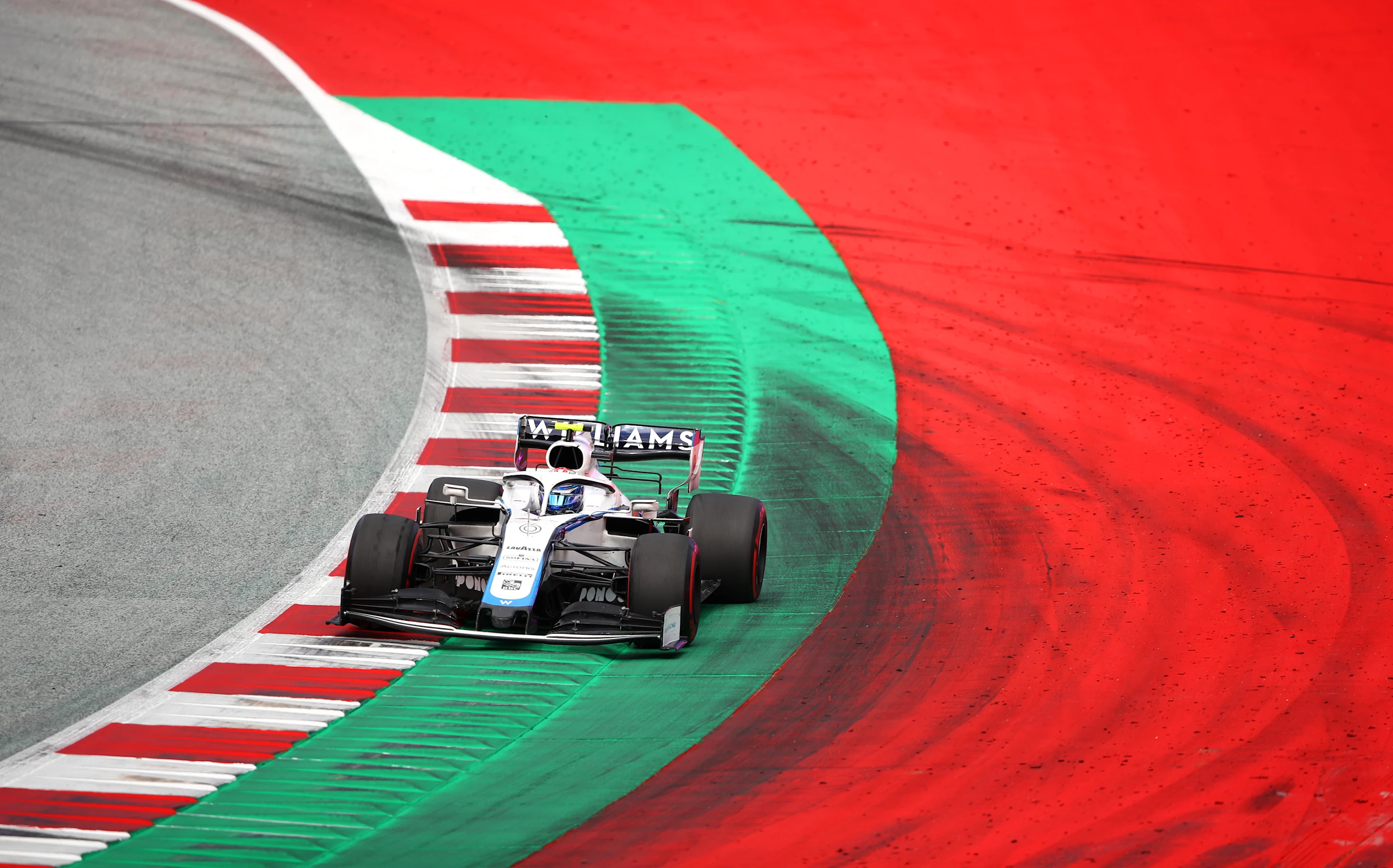 SPIELBERG, AUSTRIA - JULY 12: Nicholas Latifi of Canada driving the (6) Williams Racing FW43