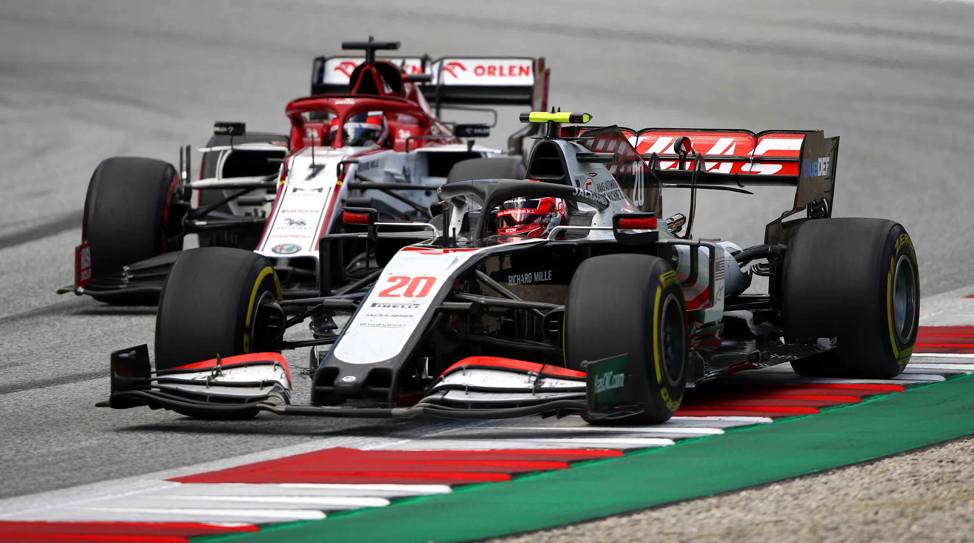 SPIELBERG, AUSTRIA - JULY 12: Kevin Magnussen of Denmark driving the (20) Haas F1 Team VF-20