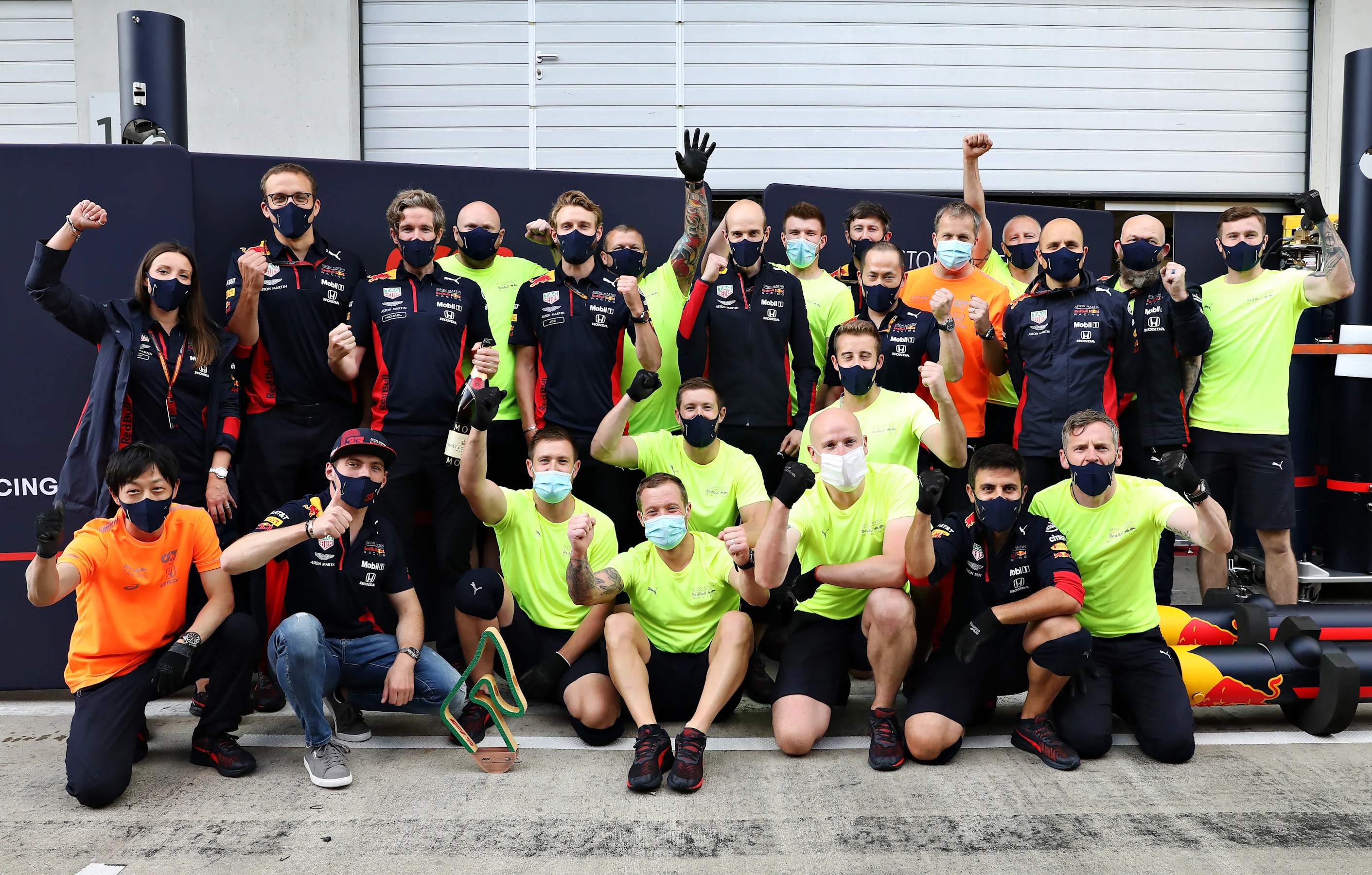 SPIELBERG, AUSTRIA - JULY 12: Third placed Max Verstappen of Netherlands and Red Bull Racing and