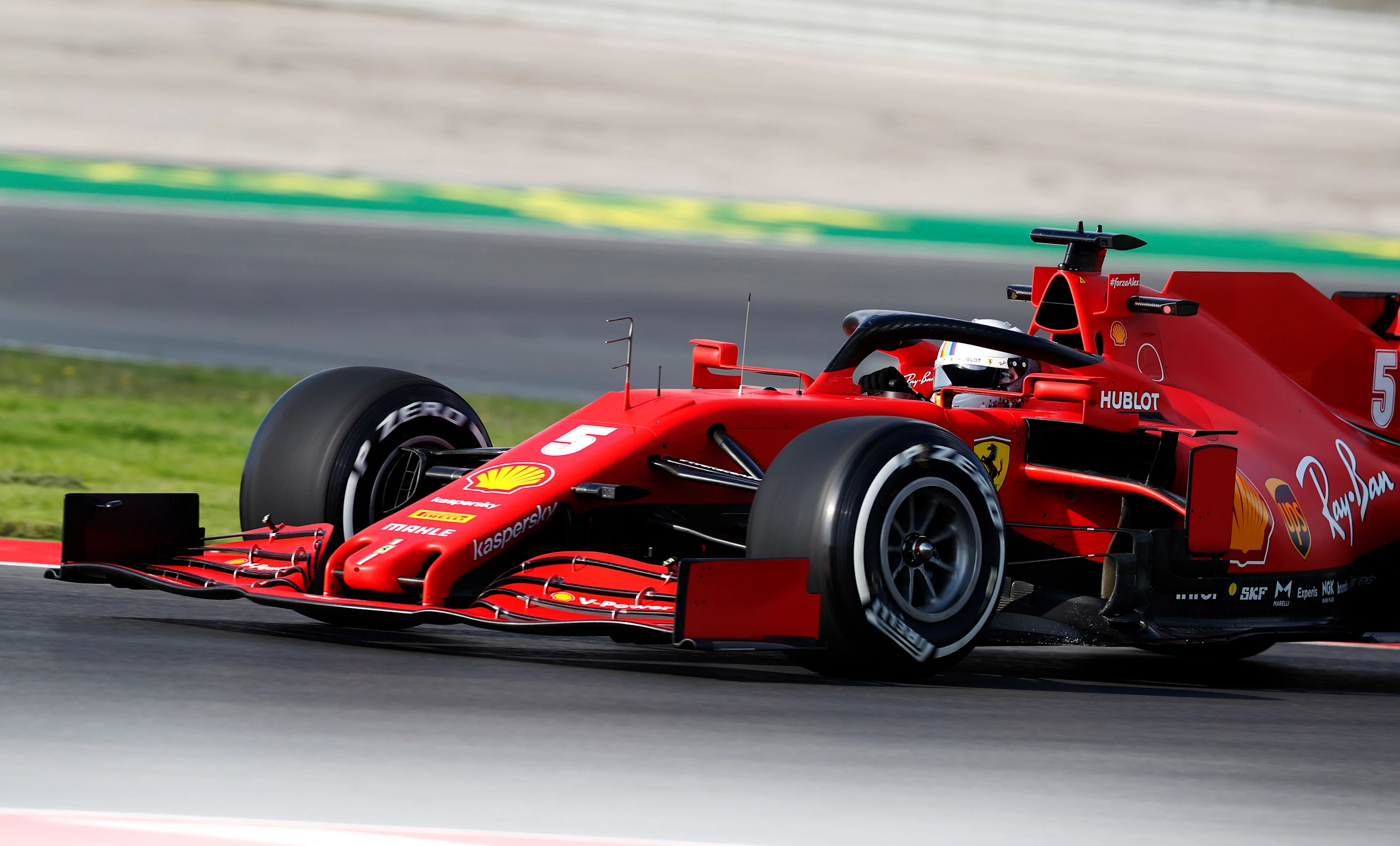 ISTANBUL, TURKEY - NOVEMBER 13: Sebastian Vettel of Germany driving the (5) Scuderia Ferrari SF1000