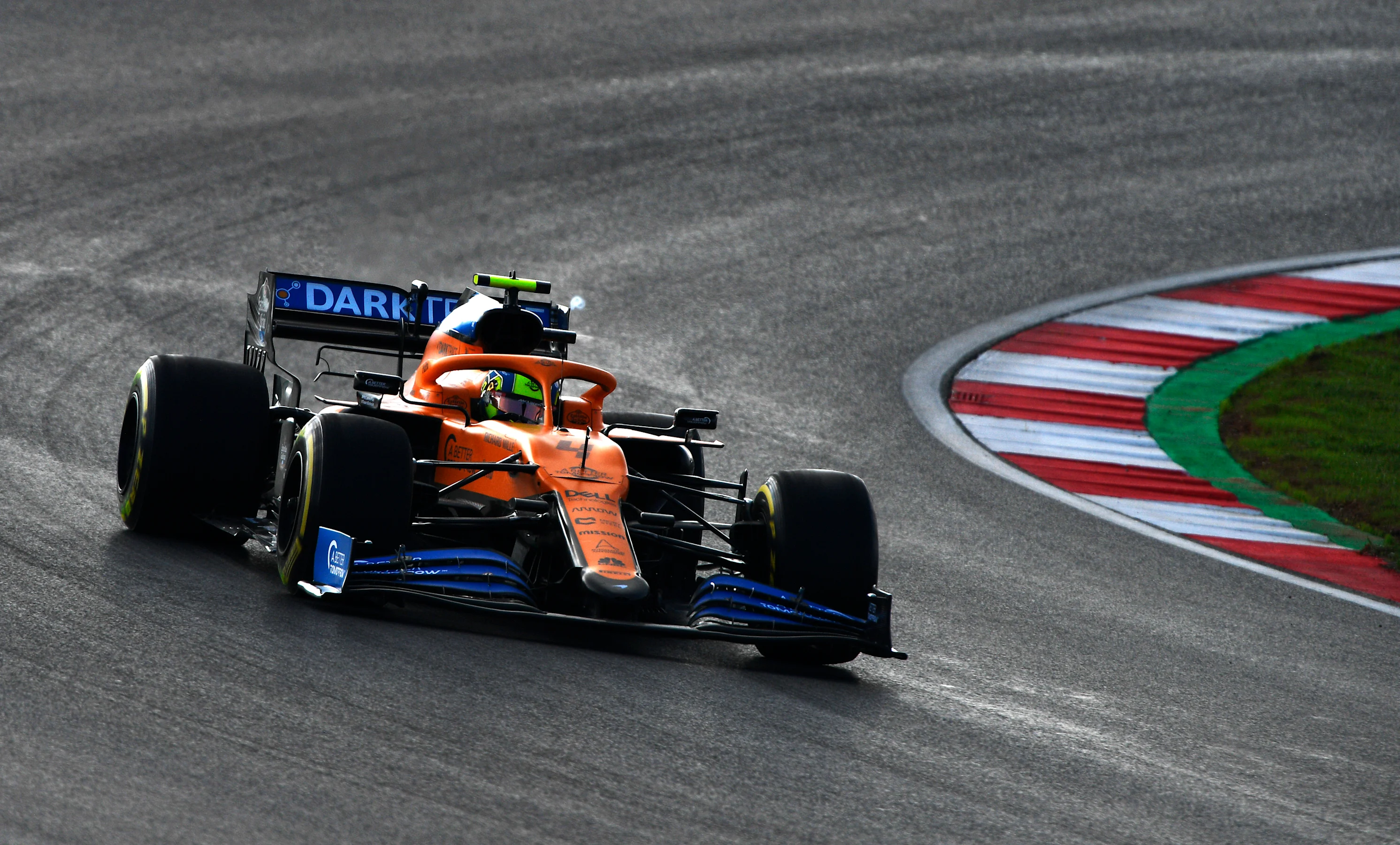 ISTANBUL, TURKEY - NOVEMBER 13: Lando Norris of Great Britain driving the (4) McLaren F1 Team MCL35
