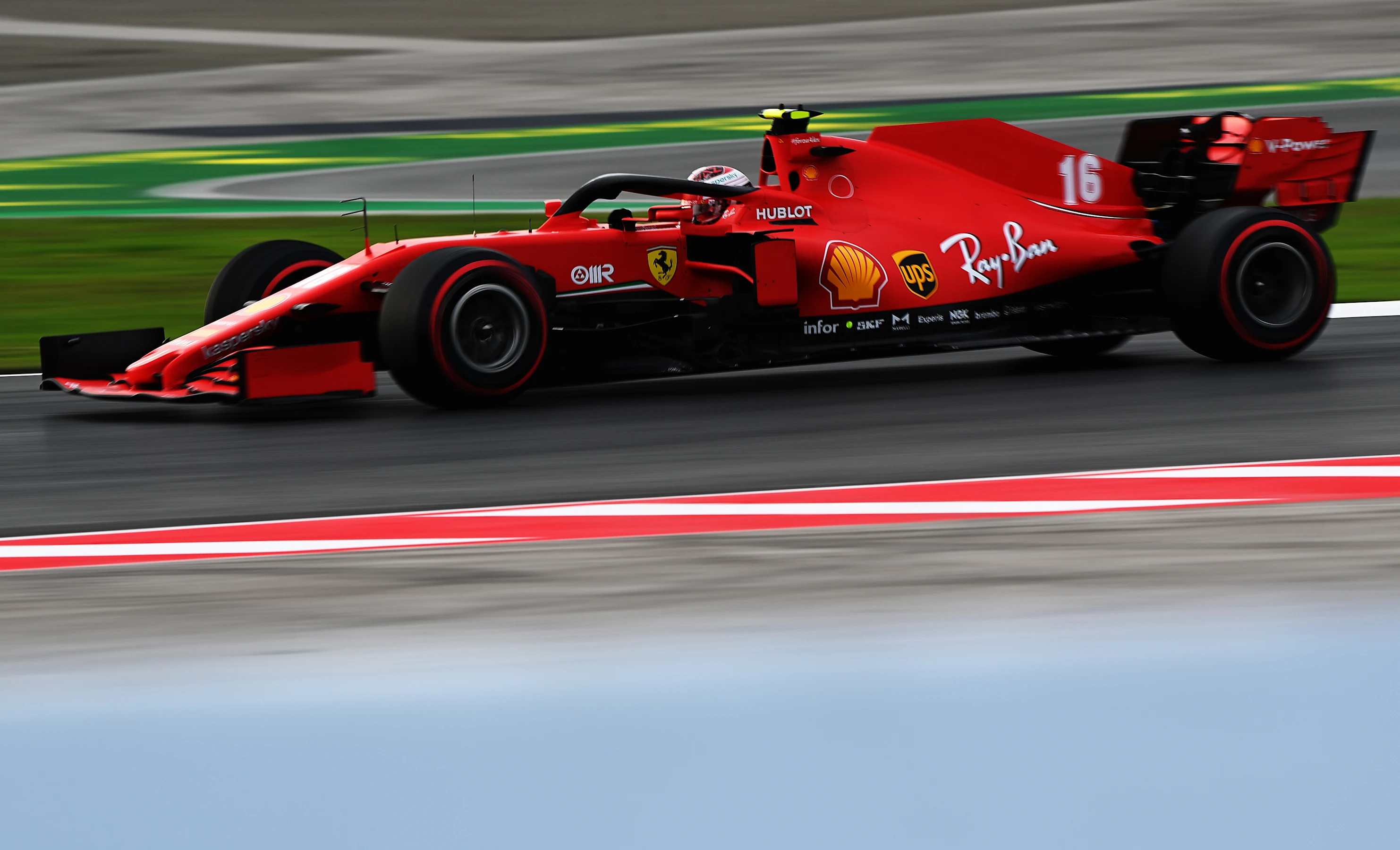 ISTANBUL, TURKEY - NOVEMBER 13: Charles Leclerc of Monaco driving the (16) Scuderia Ferrari SF1000